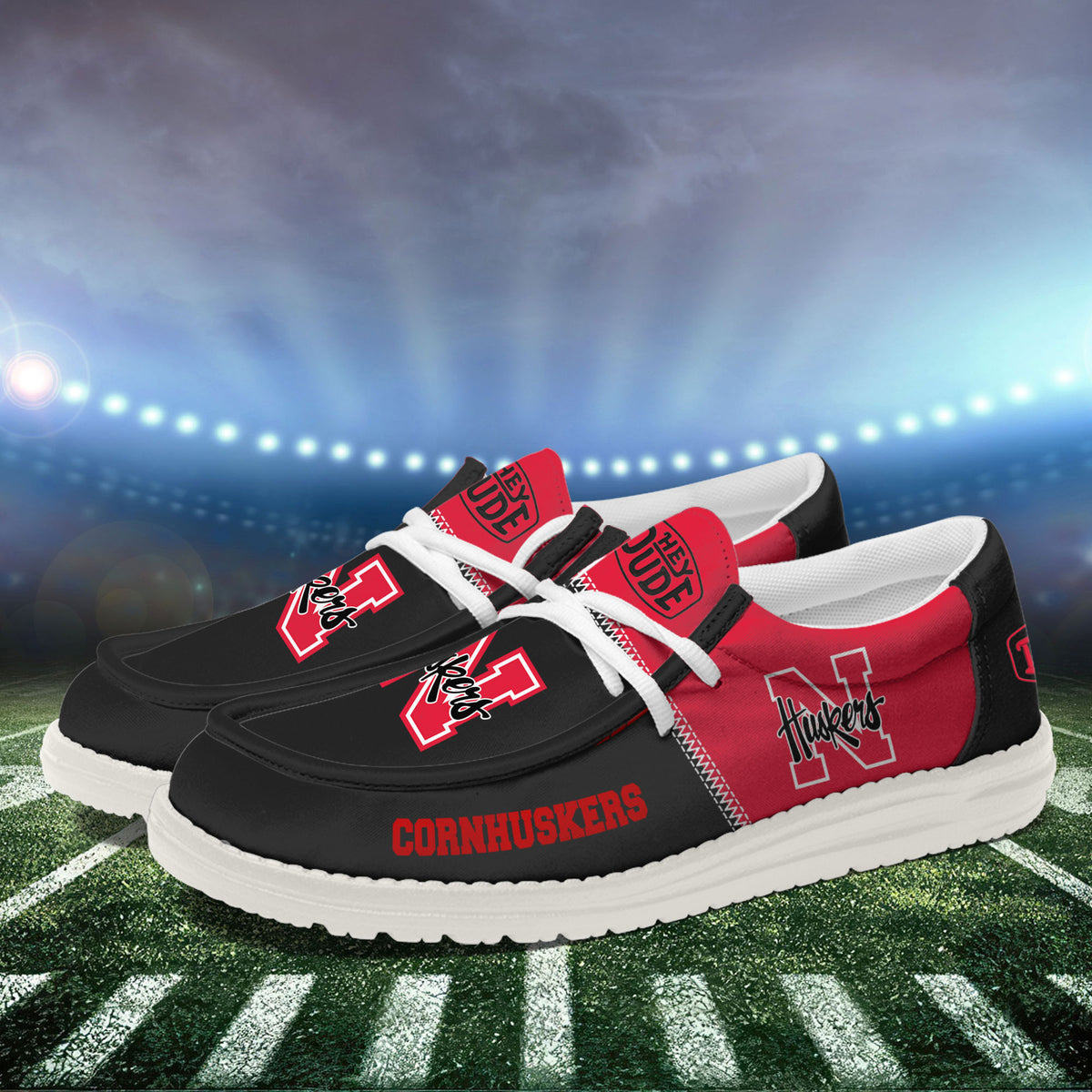 Nebraska Cornhuskers Lace Up Loafers 2026