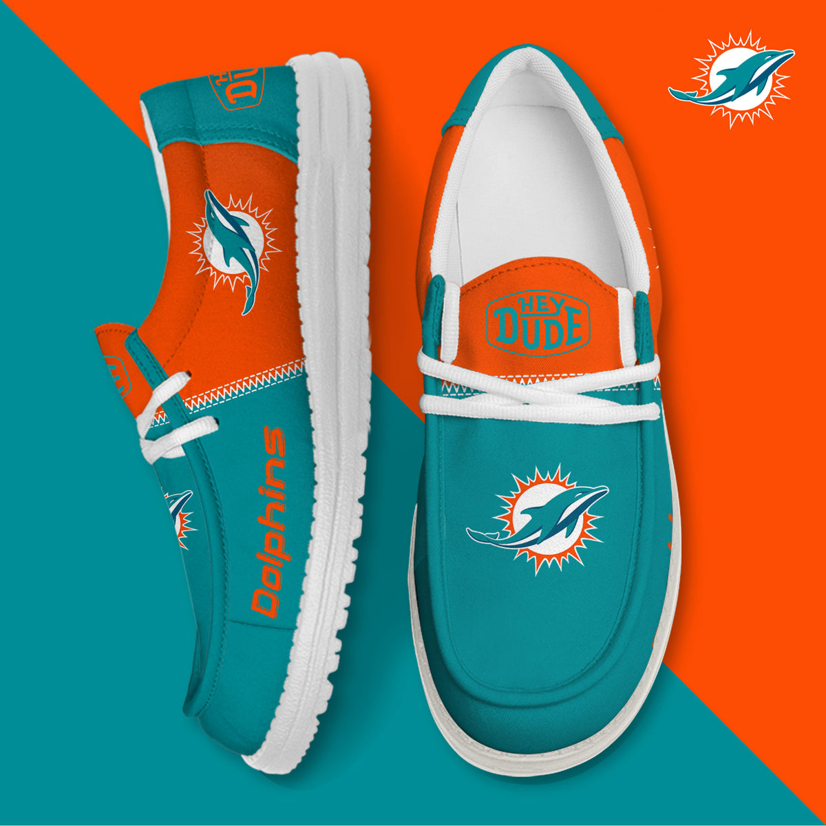 Miami Dolphins Lace Up Loafers 2026