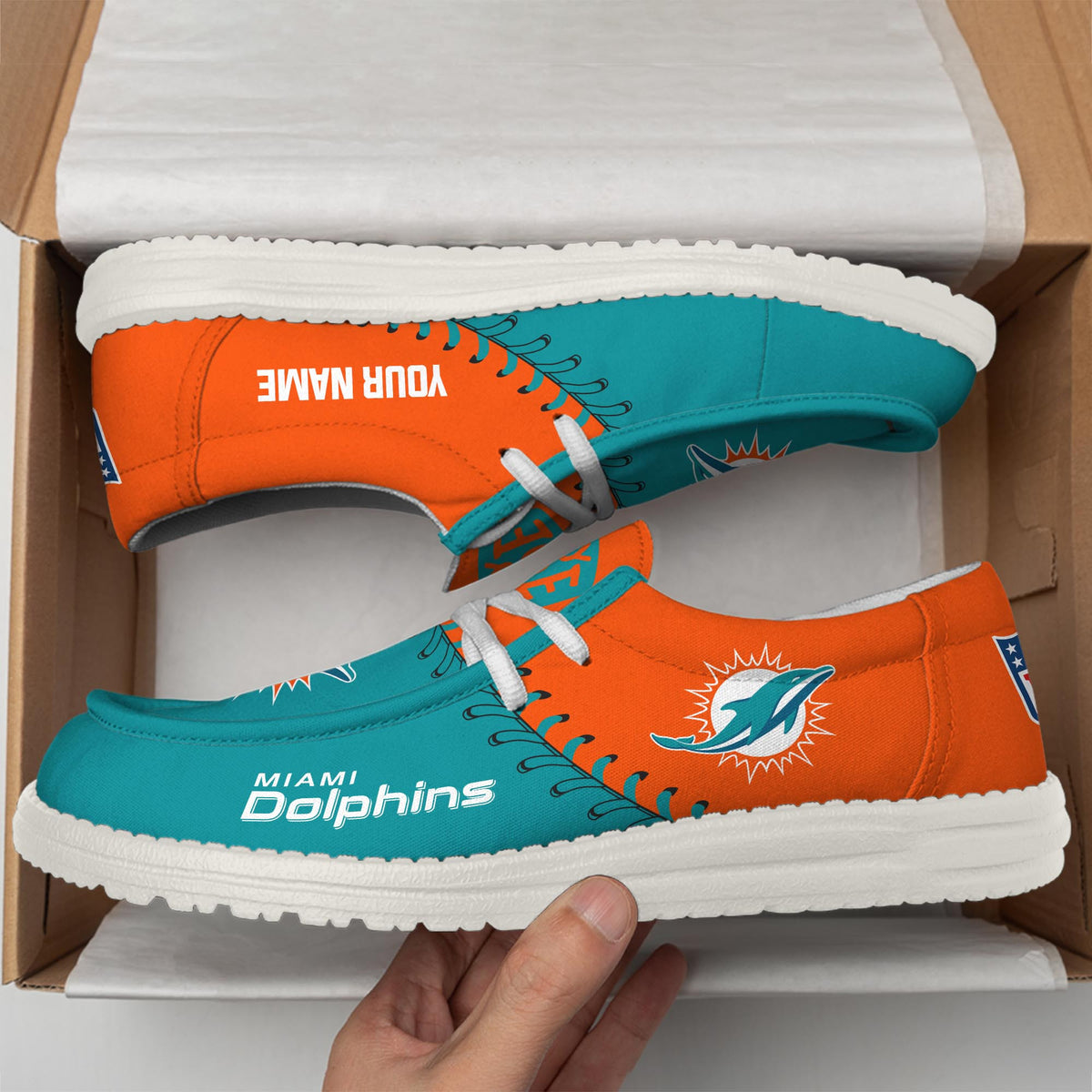Miami Dolphins Lace Up Loafers 2026