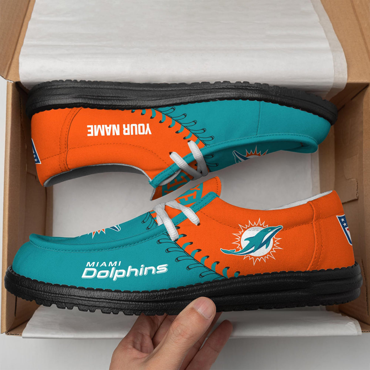 Miami Dolphins Lace Up Loafers 2026