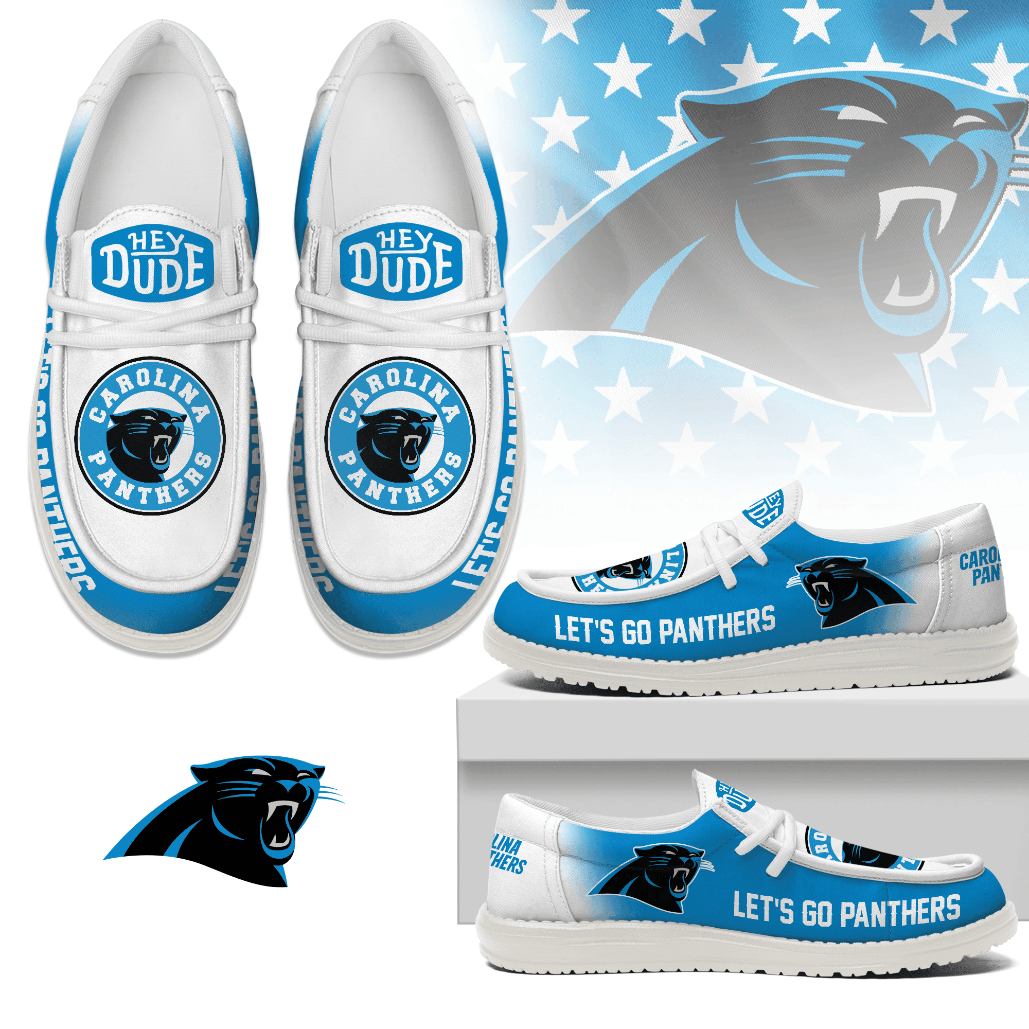 Carolina Panthers Lace Up Loafers 2026