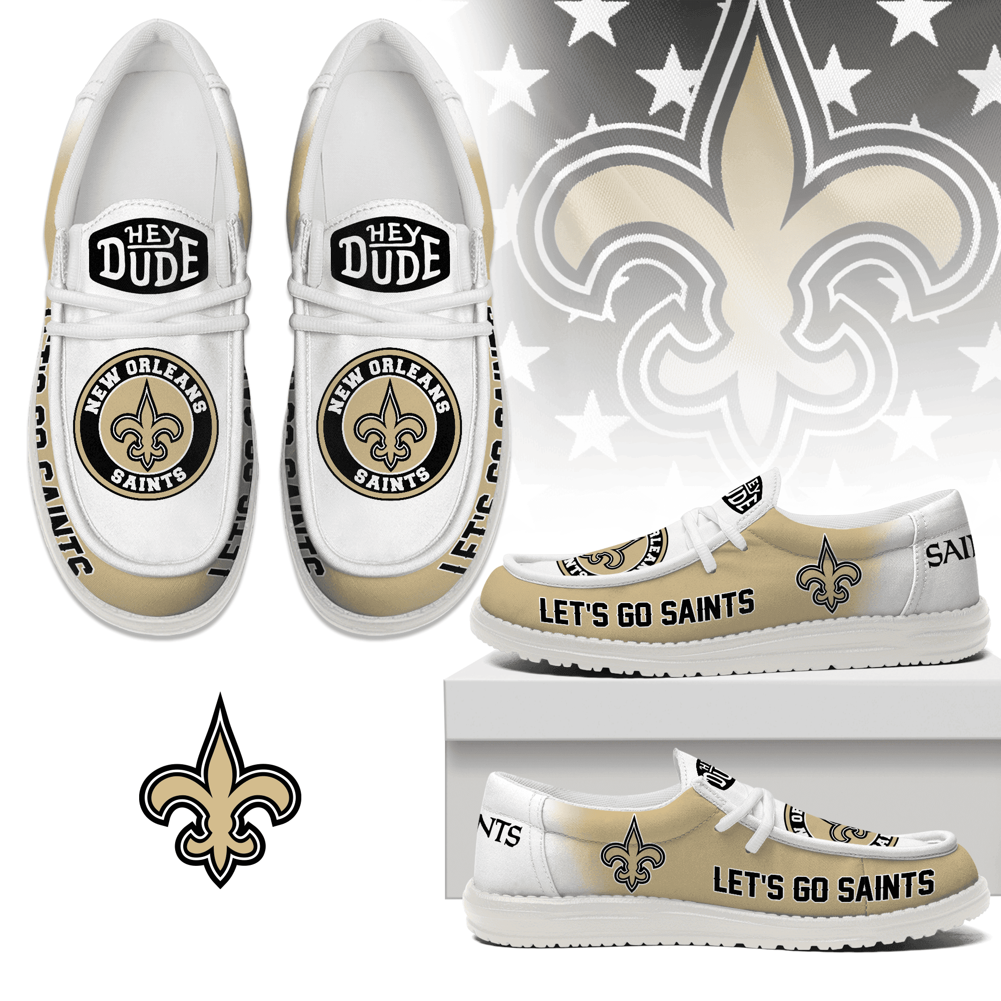 New Orleans Saints Lace Up Loafers 2026