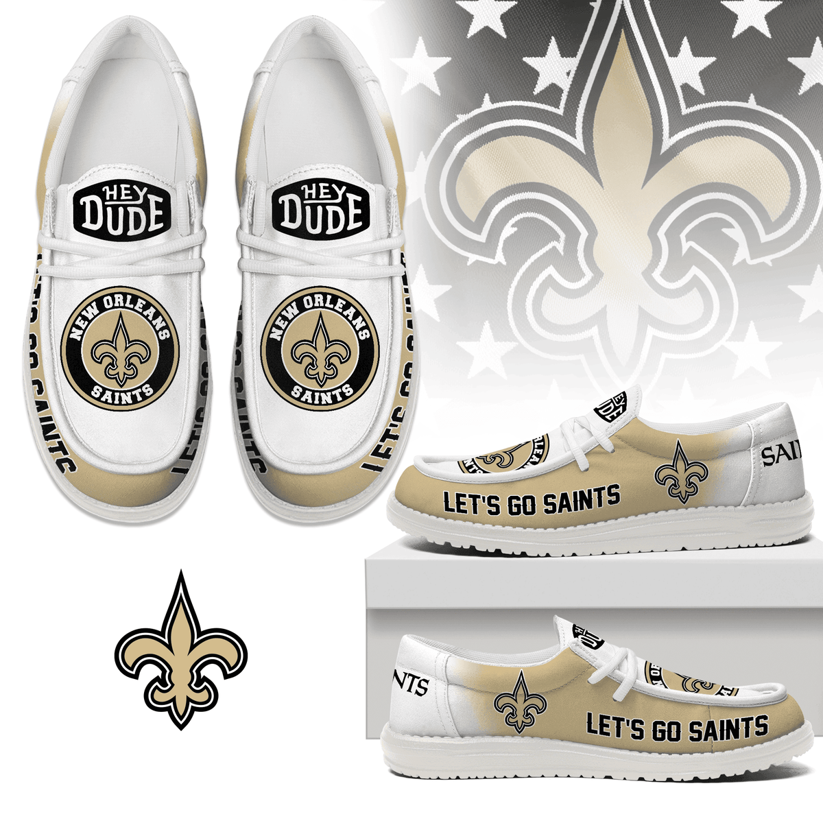 New Orleans Saints Lace Up Loafers 2026