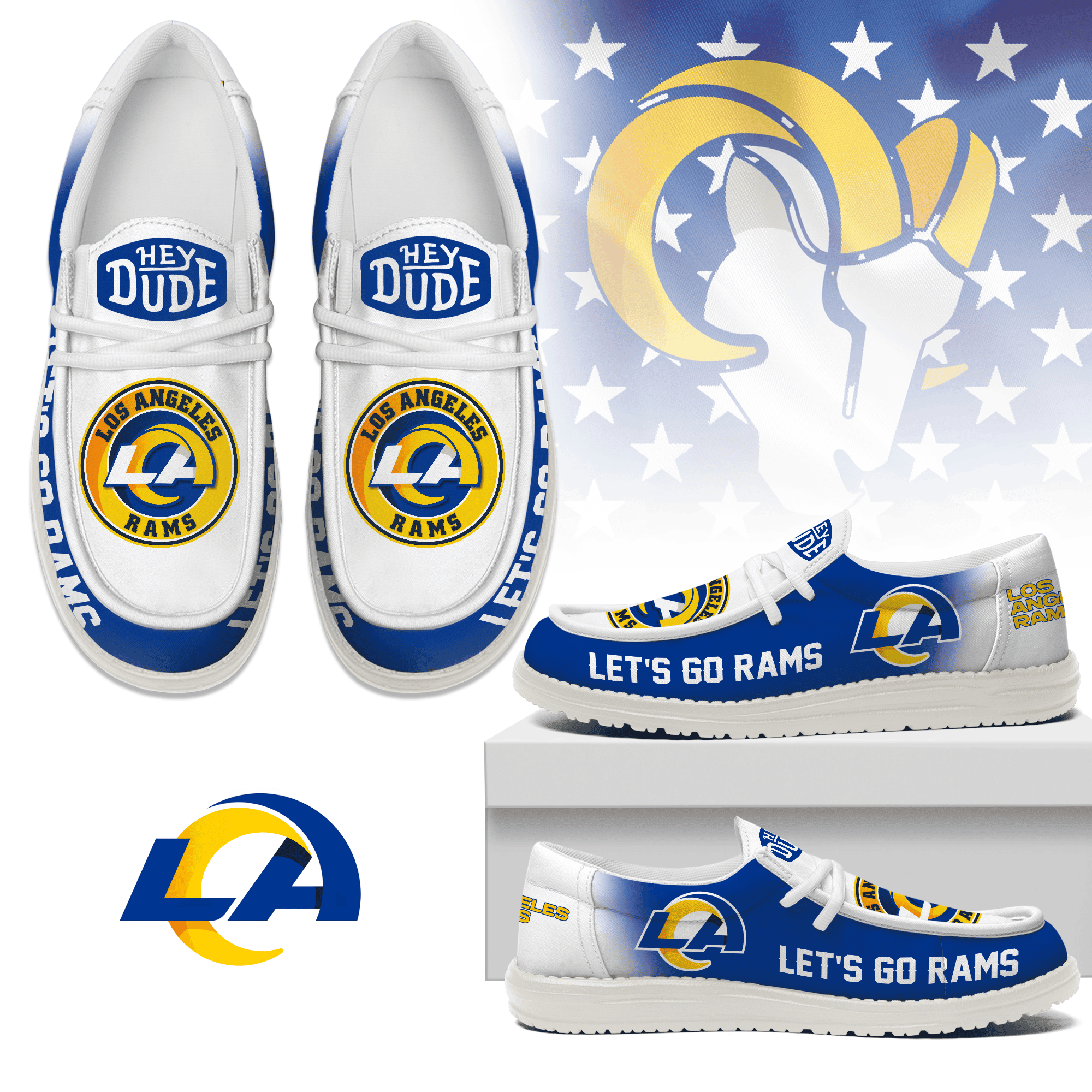 Los Angeles Rams Lace Up Loafers 2026