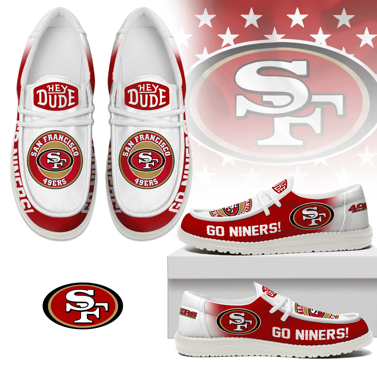 San Francisco 49ers Lace Up Loafers 2026