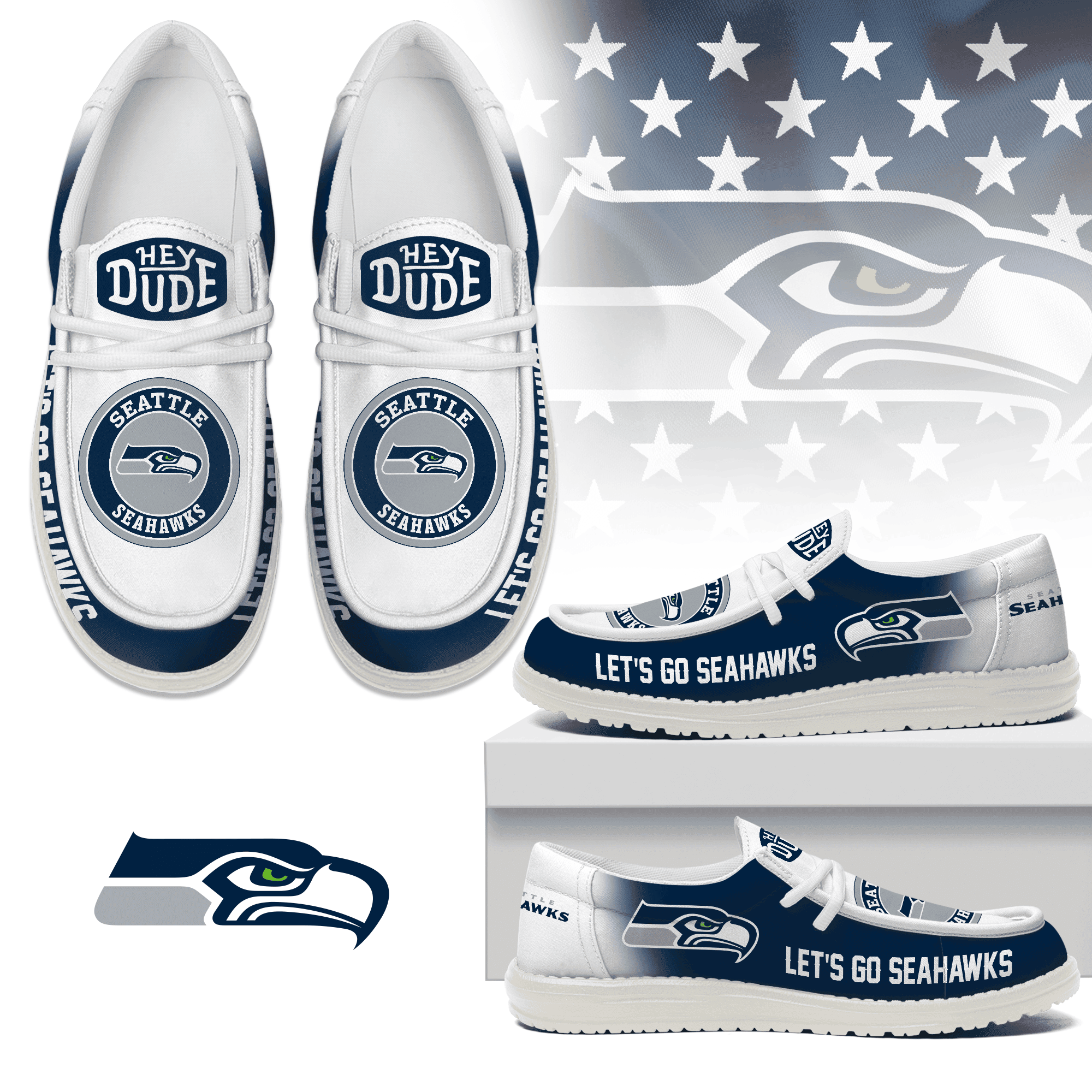 Seattle Seahawks Lace Up Loafers 2026