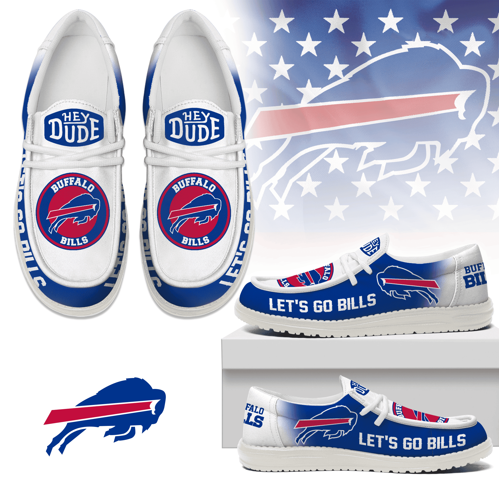 Buffalo Bills Lace Up Loafers 2026