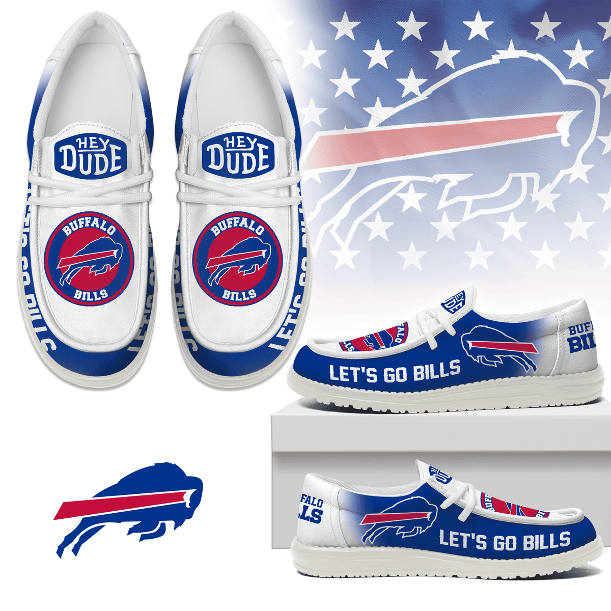 Buffalo Bills Lace Up Loafers 2026