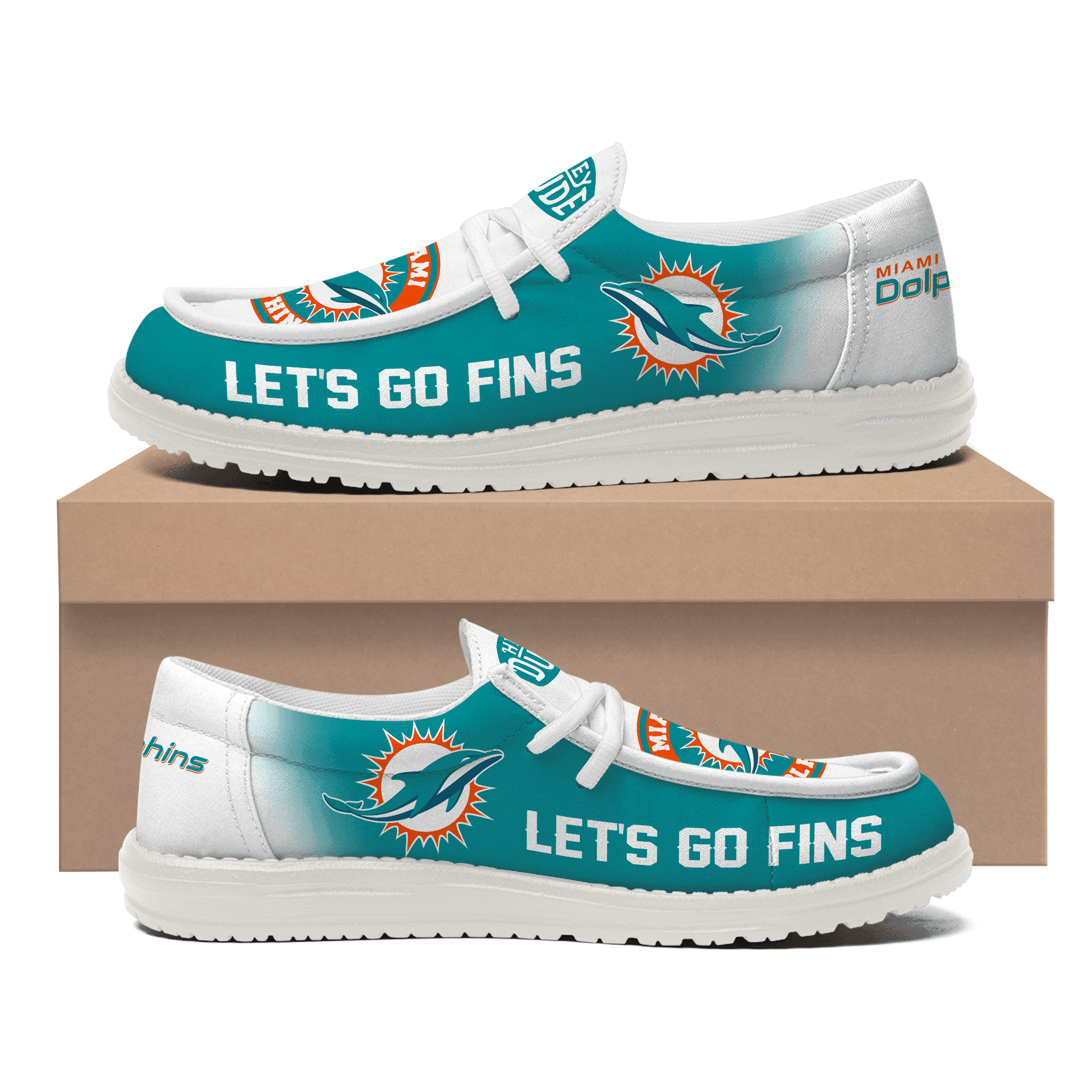 Miami Dolphins Lace Up Loafers 2026