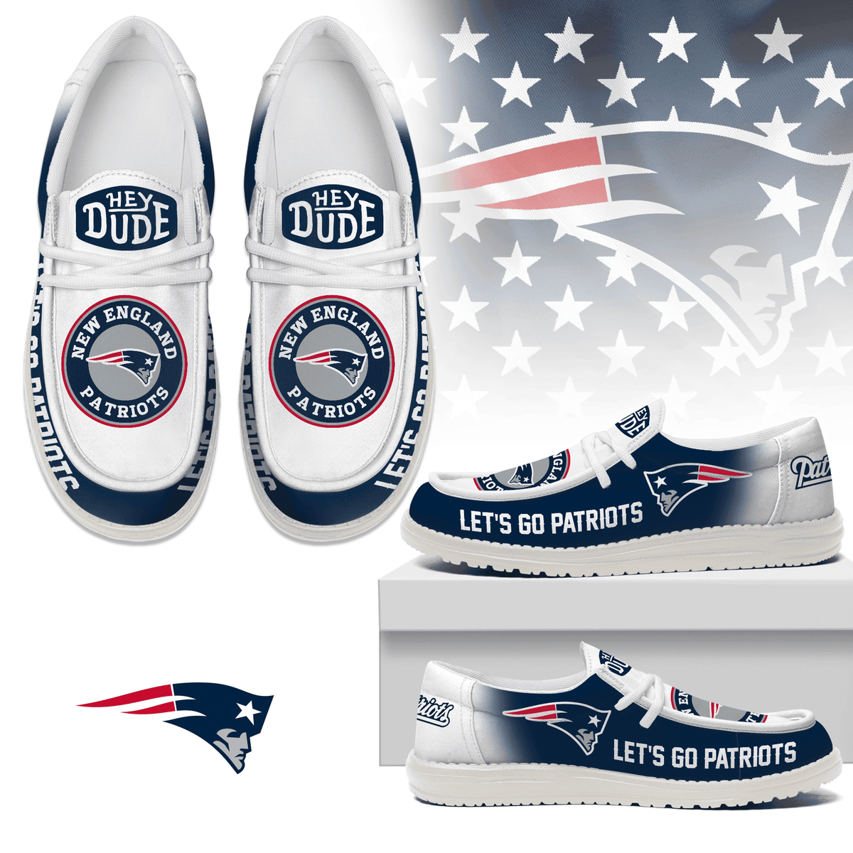 New England Patriots Lace Up Loafers 2026