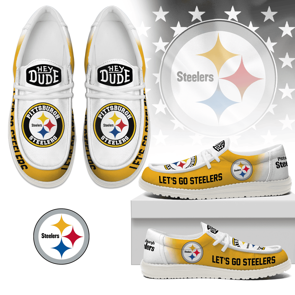 Pittsburgh Steelers Lace Up Loafers 2026