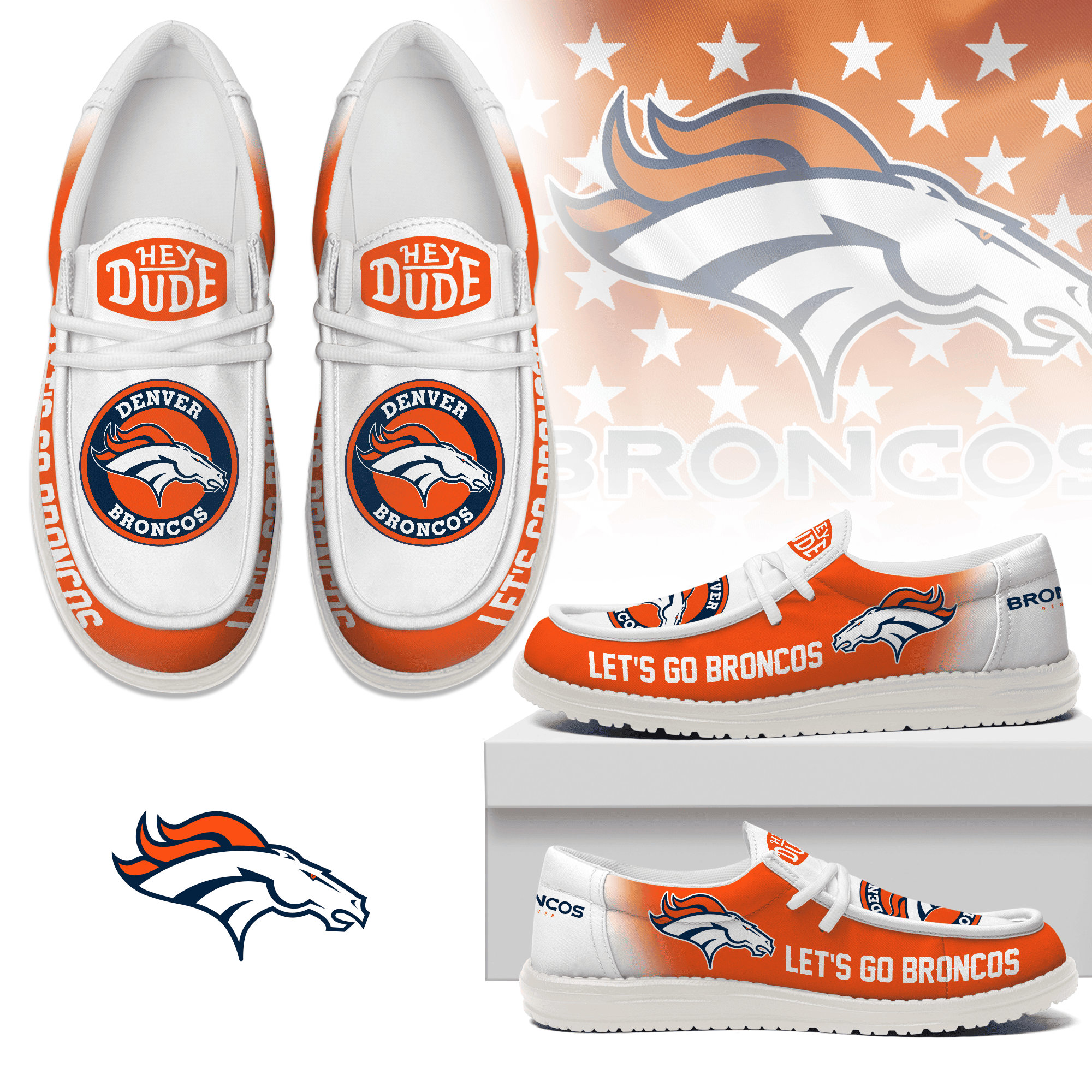 Denver Broncos Lace Up Loafers 2026