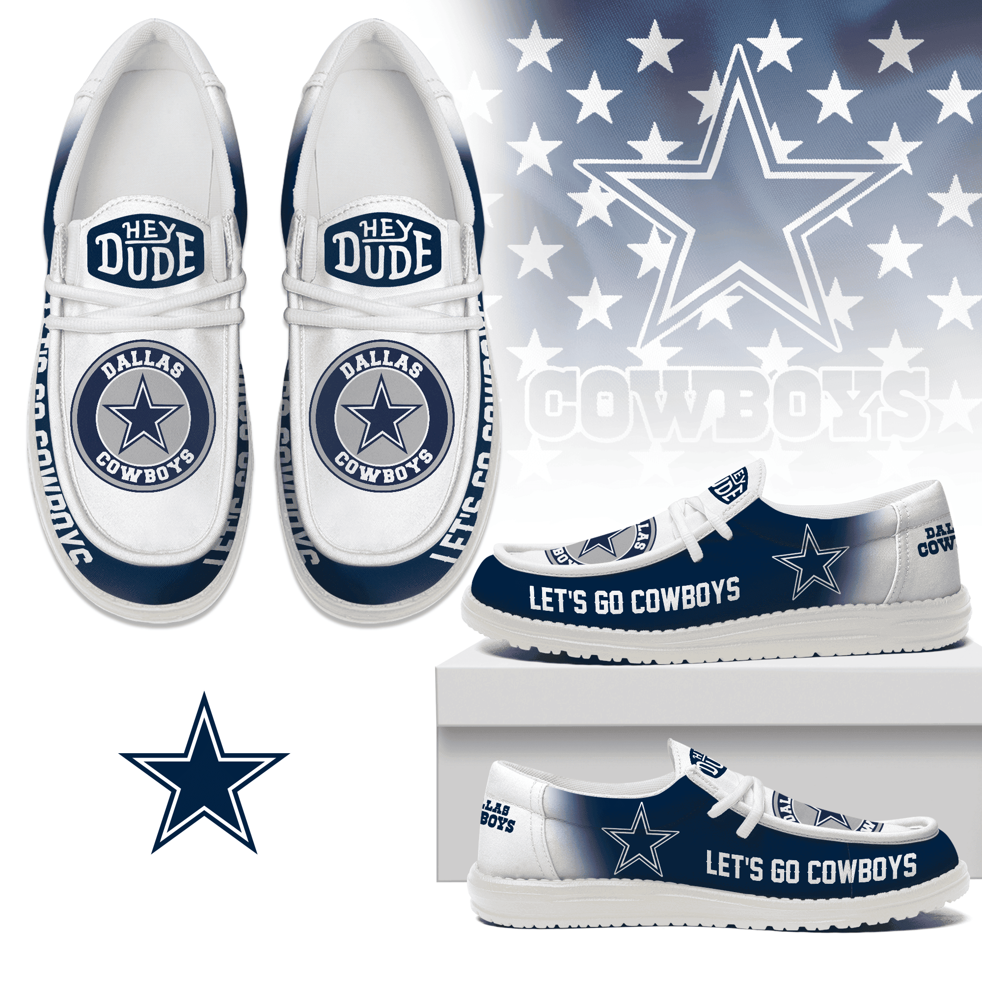 Dallas Cowboys Lace Up Loafers 2026