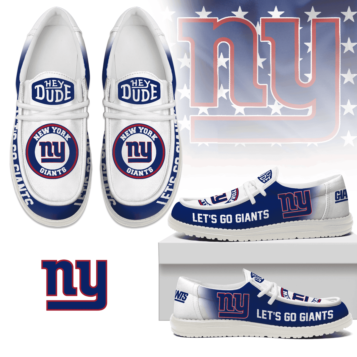 New York Giants Lace Up Loafers 2026