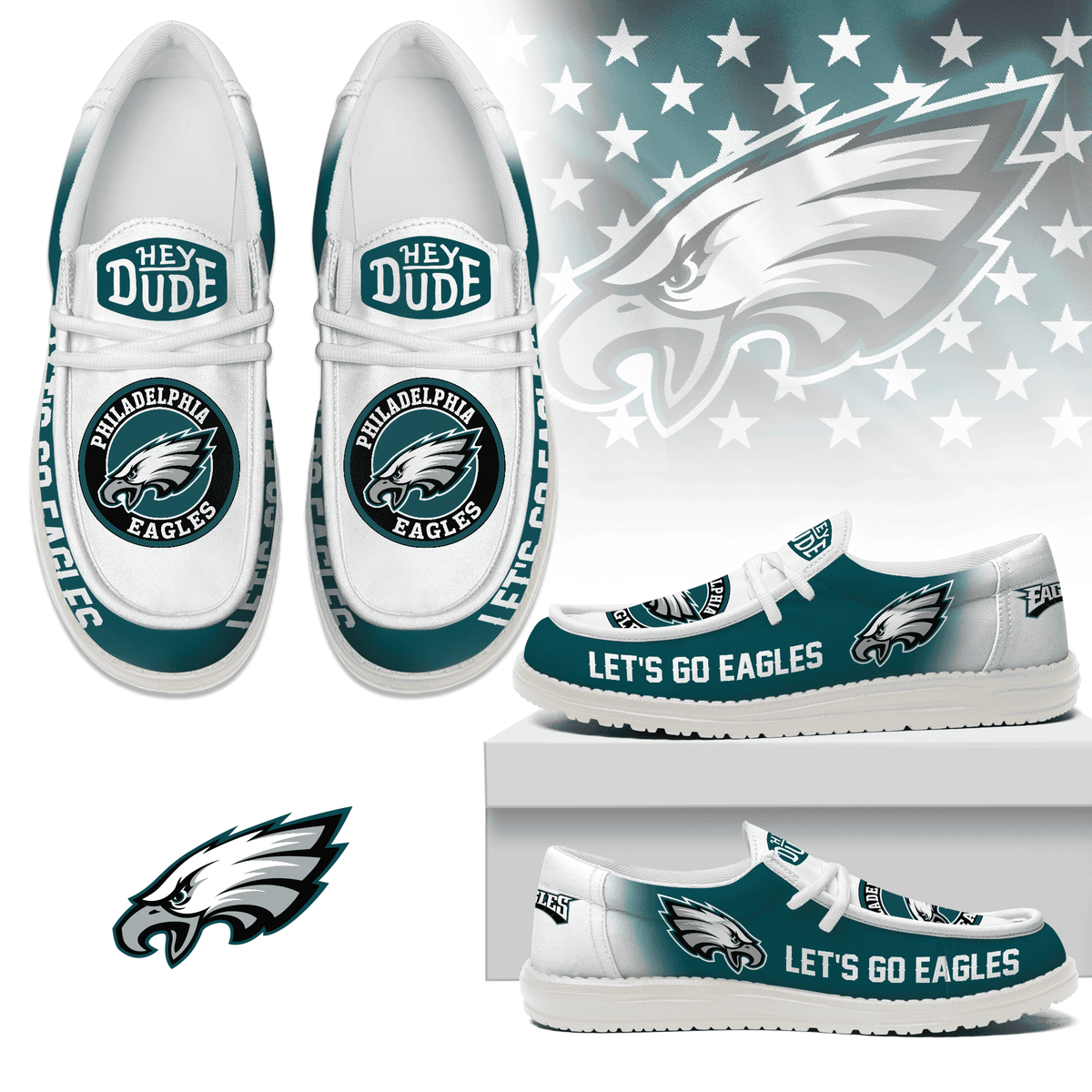 Philadelphia Eagles Lace Up Loafers 2026