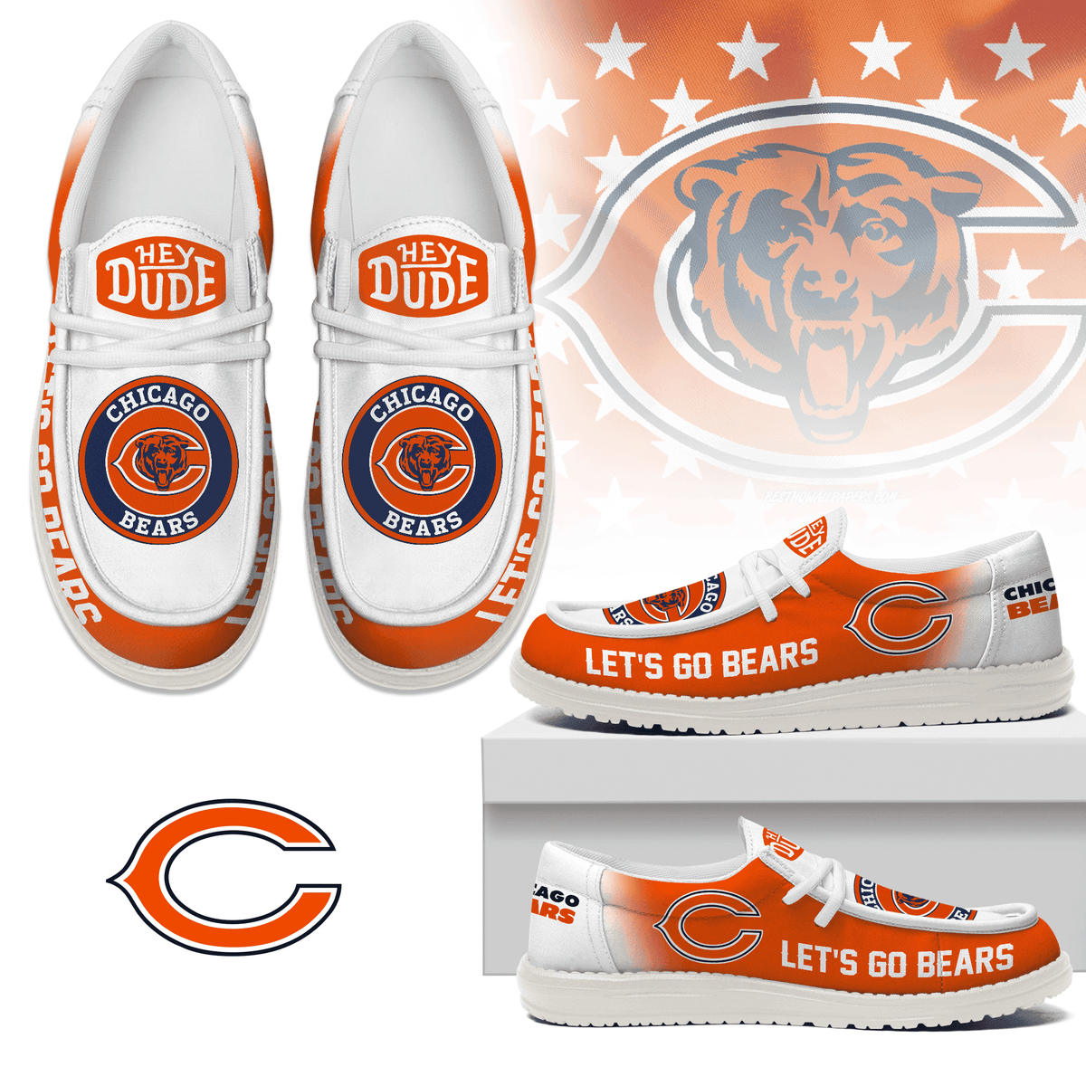 Chicago Bears Lace Up Loafers 2026