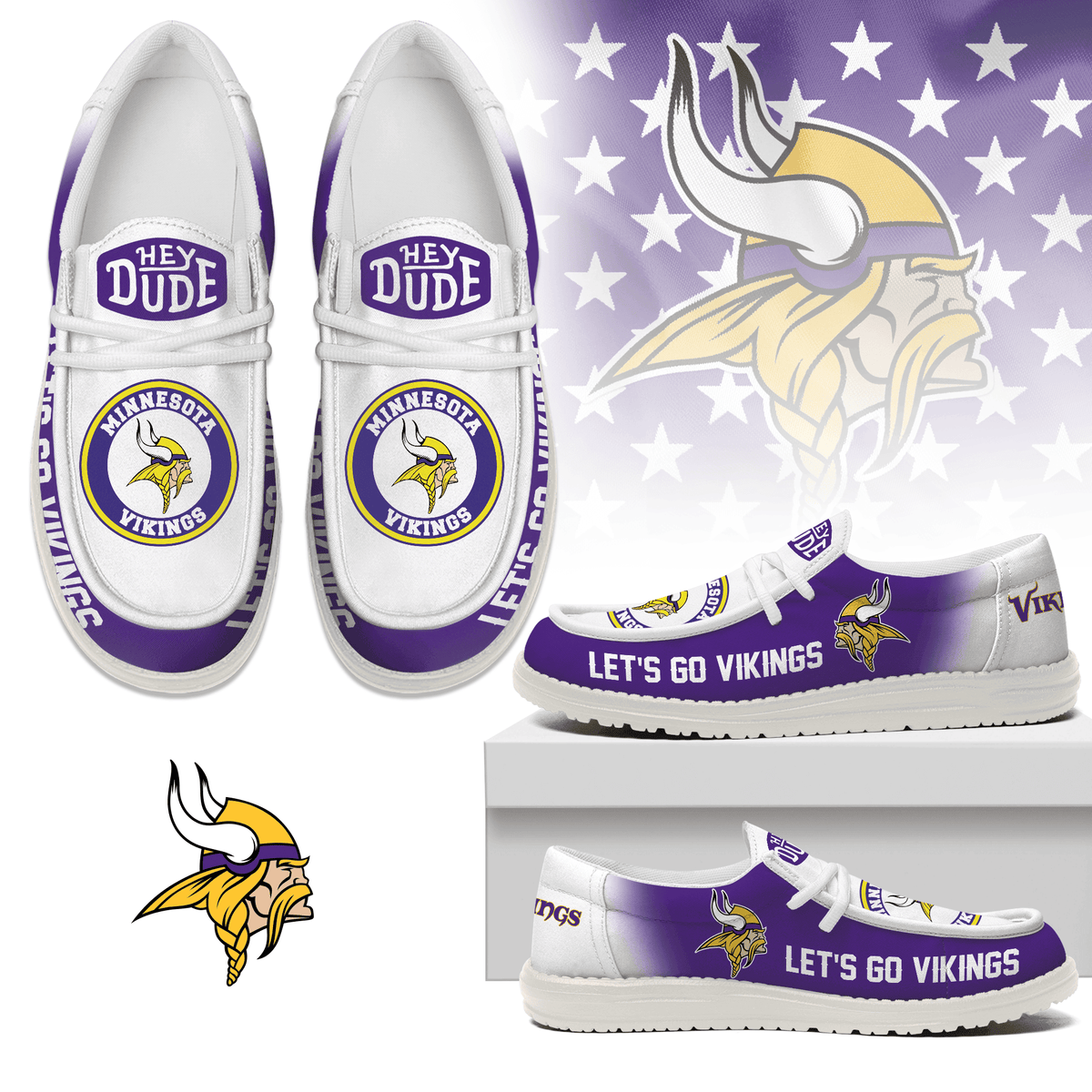 Minnesota Vikings Lace Up Loafers 2026