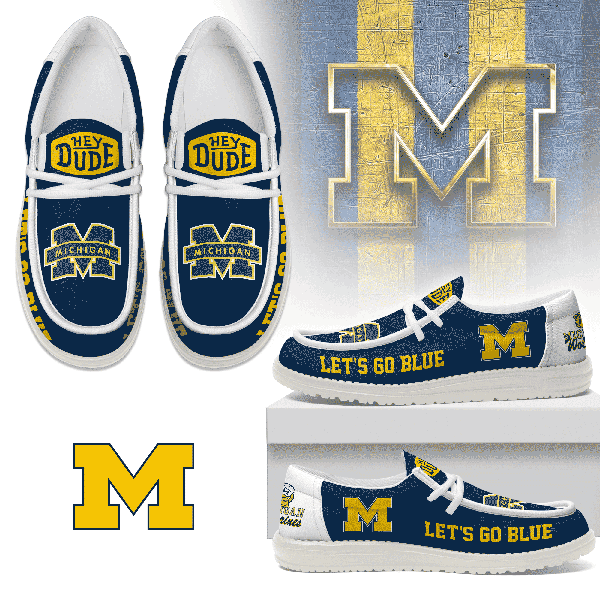 Michigan Wolverines Lace Up Loafers 2026