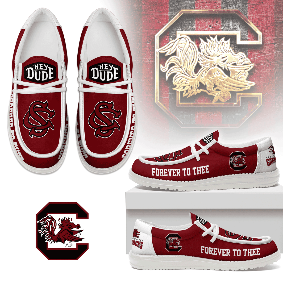 South Carolina Gamecocks Lace Up Loafers 2026