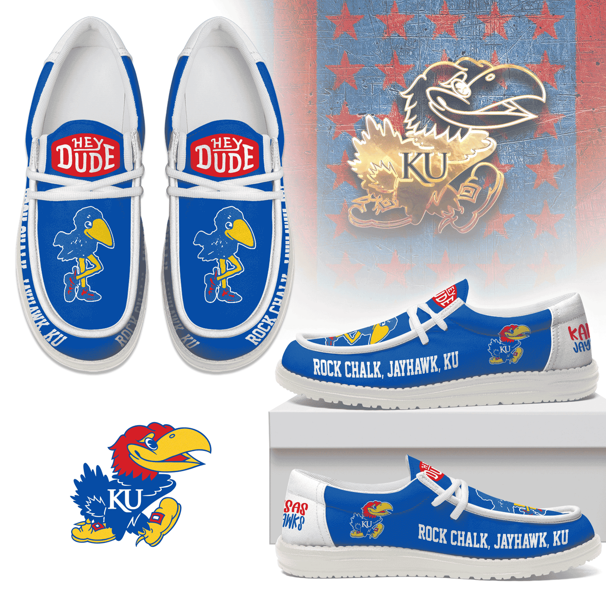 Kansas Jayhawks Lace Up Loafers 2026