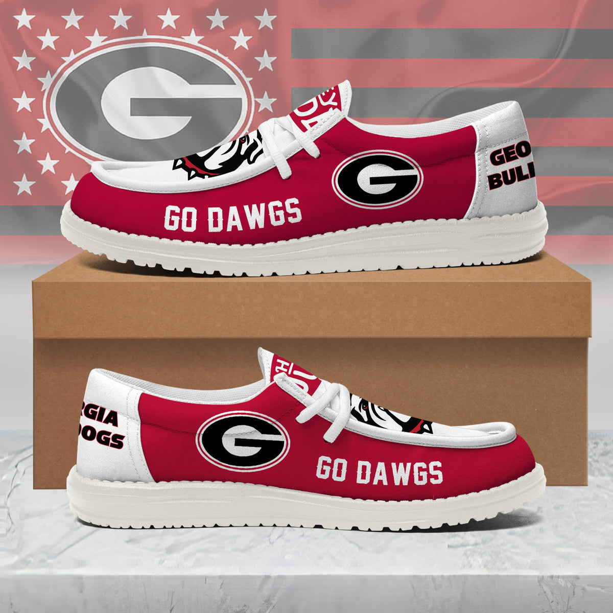 Georgia Bulldogs Lace Up Loafers 2026