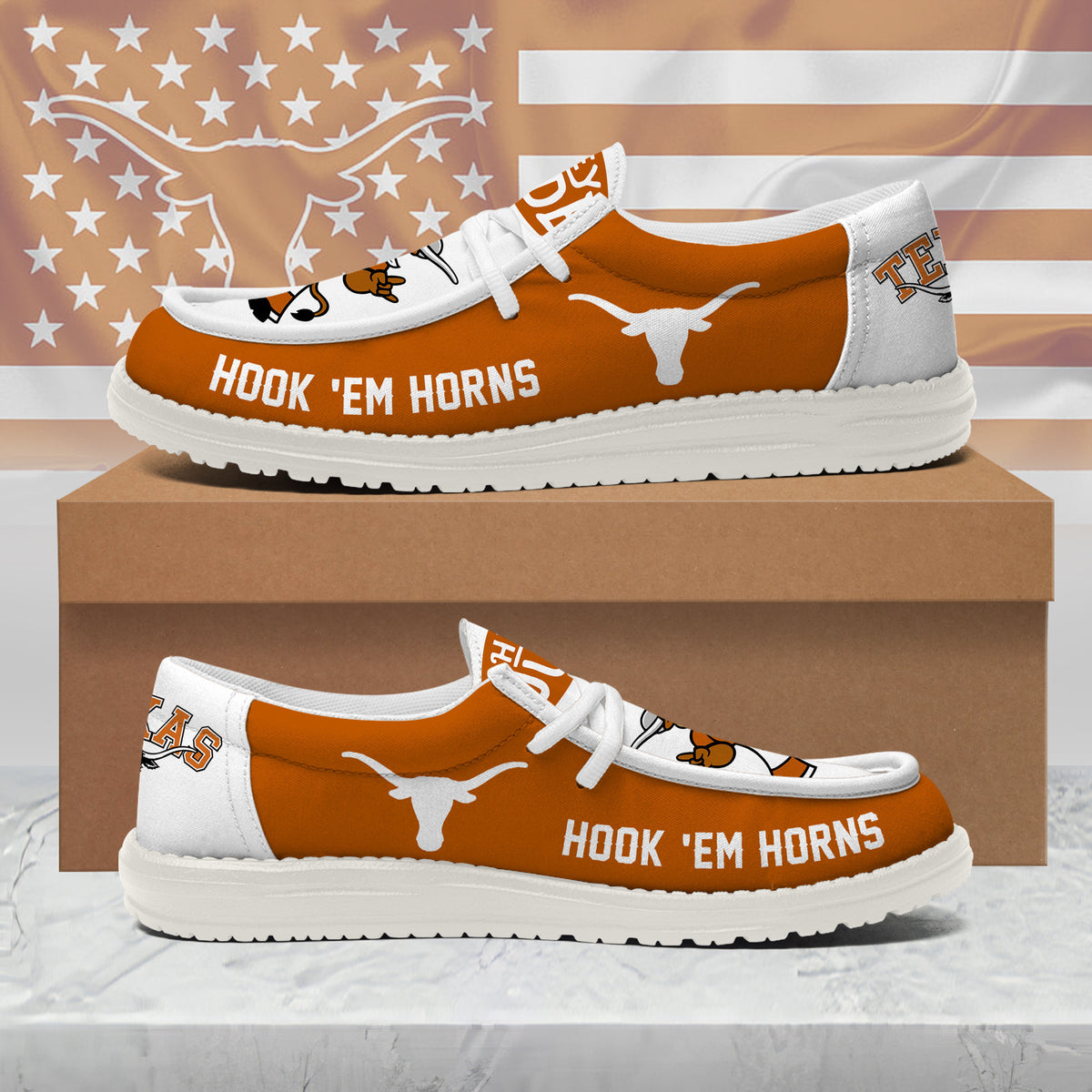 Texas Longhorns Lace Up Loafers 2026