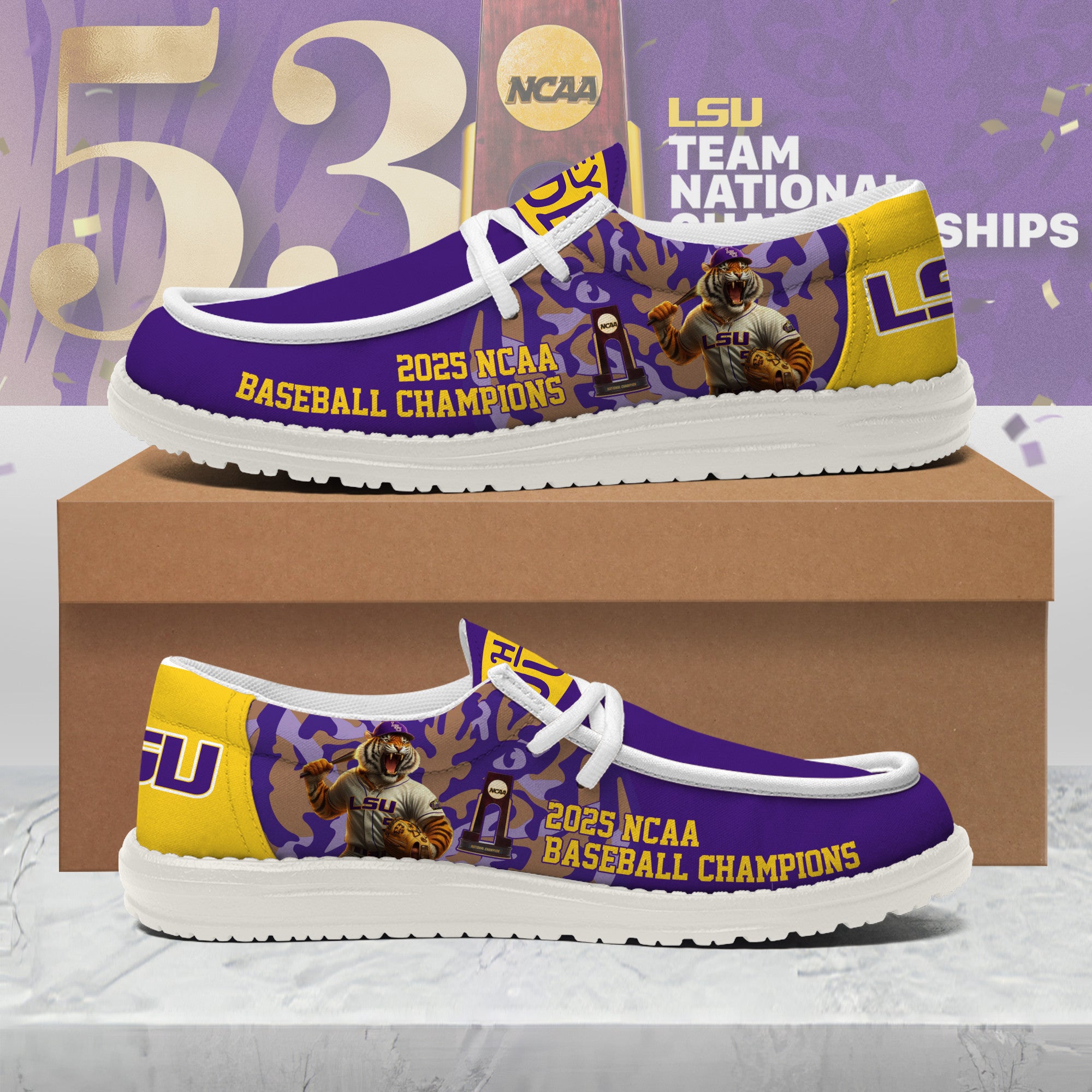 LSU Tigers Lace Up Loafers 2026