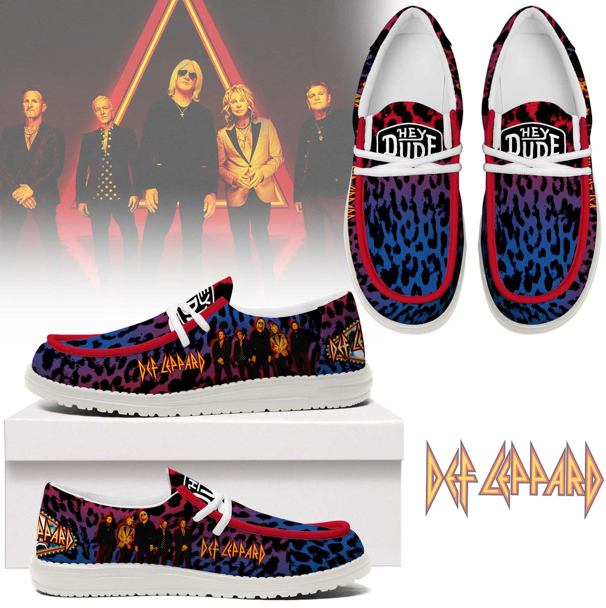Def Leppard Lace Up Loafers 2026