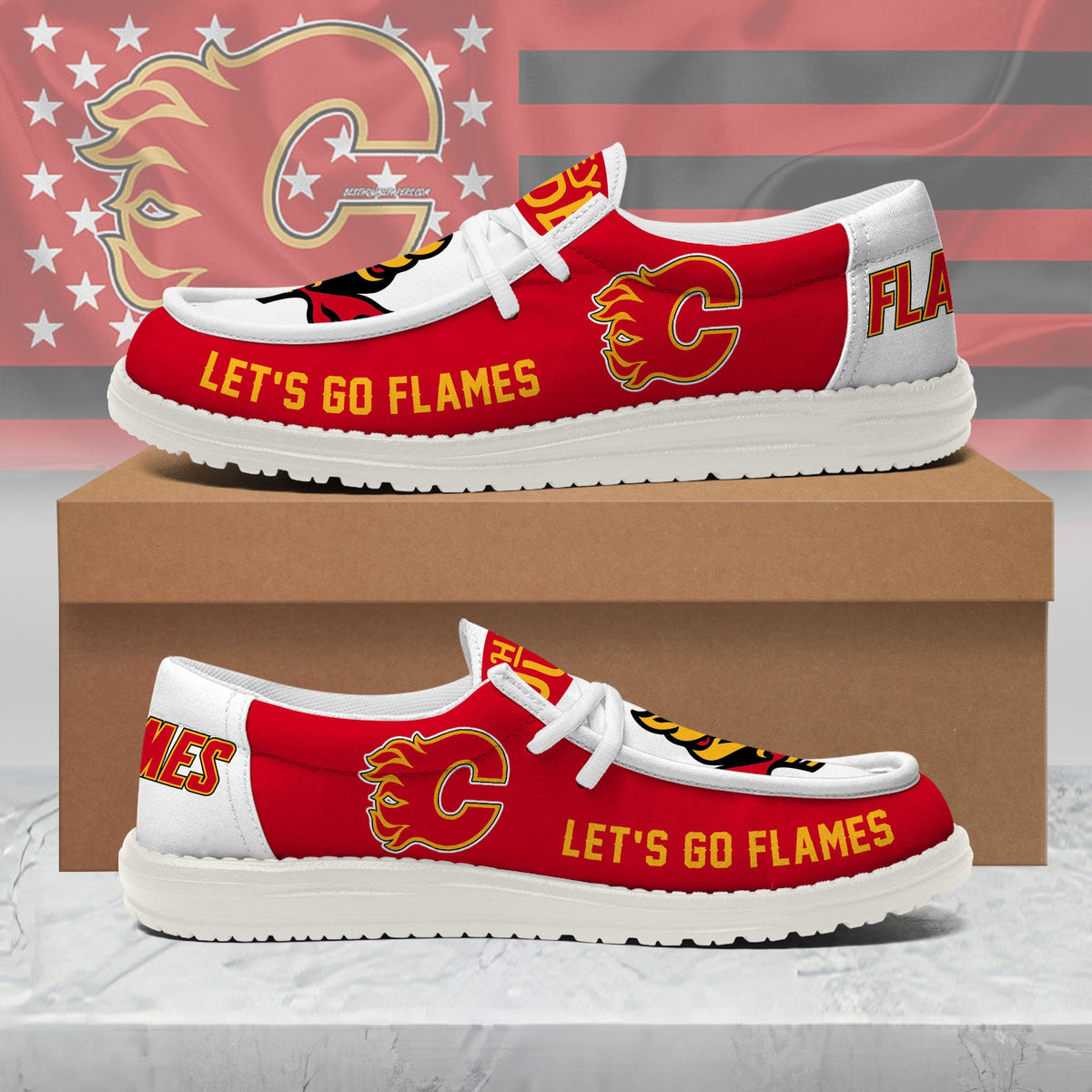 Calgary Flames Lace Up Loafers 2026