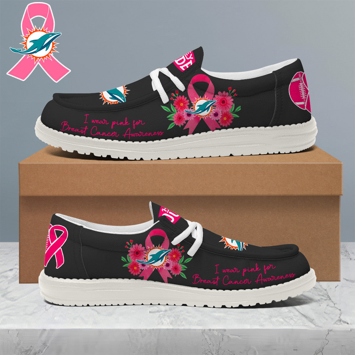 Miami Dolphins Lace Up Loafers 2026