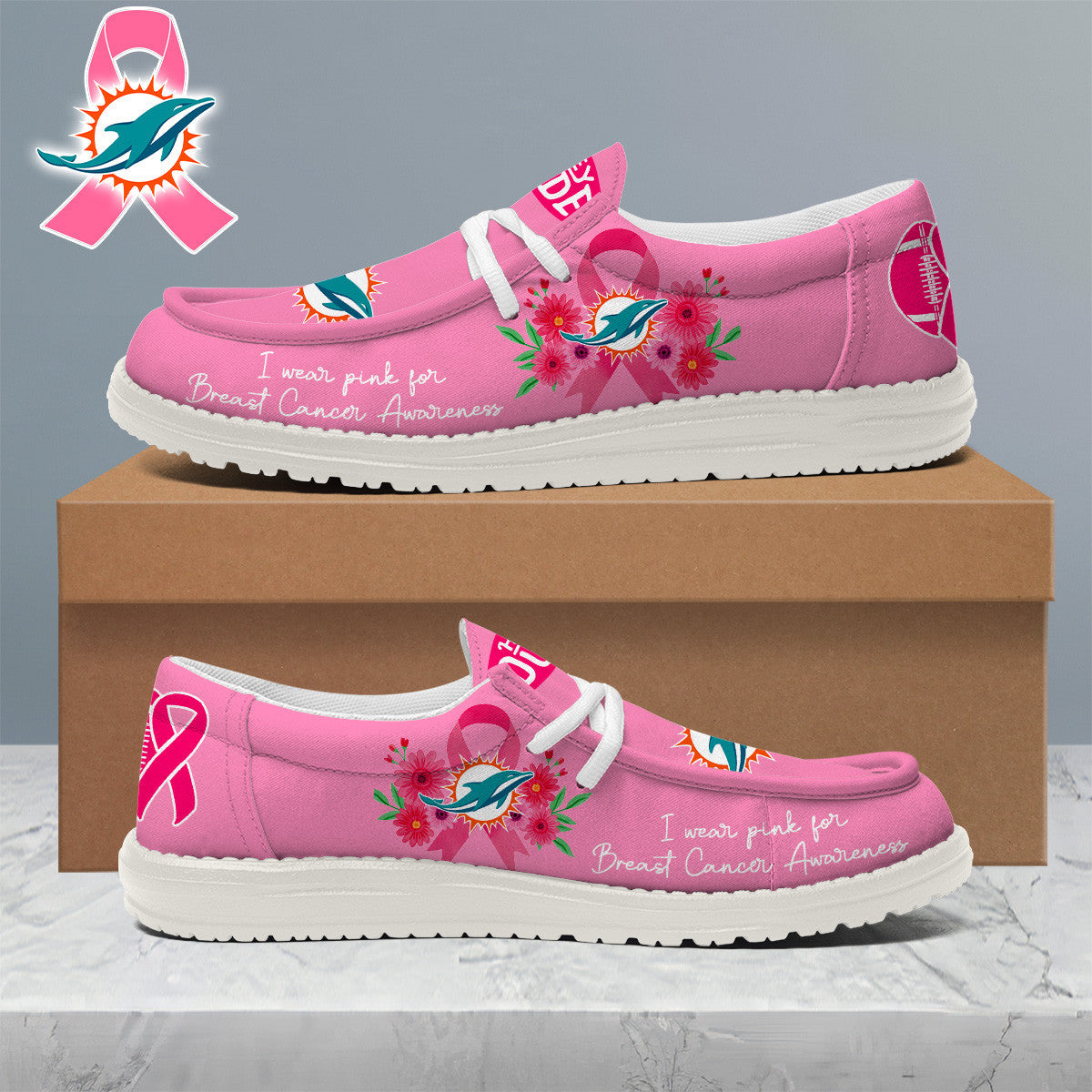 Miami Dolphins Lace Up Loafers 2026
