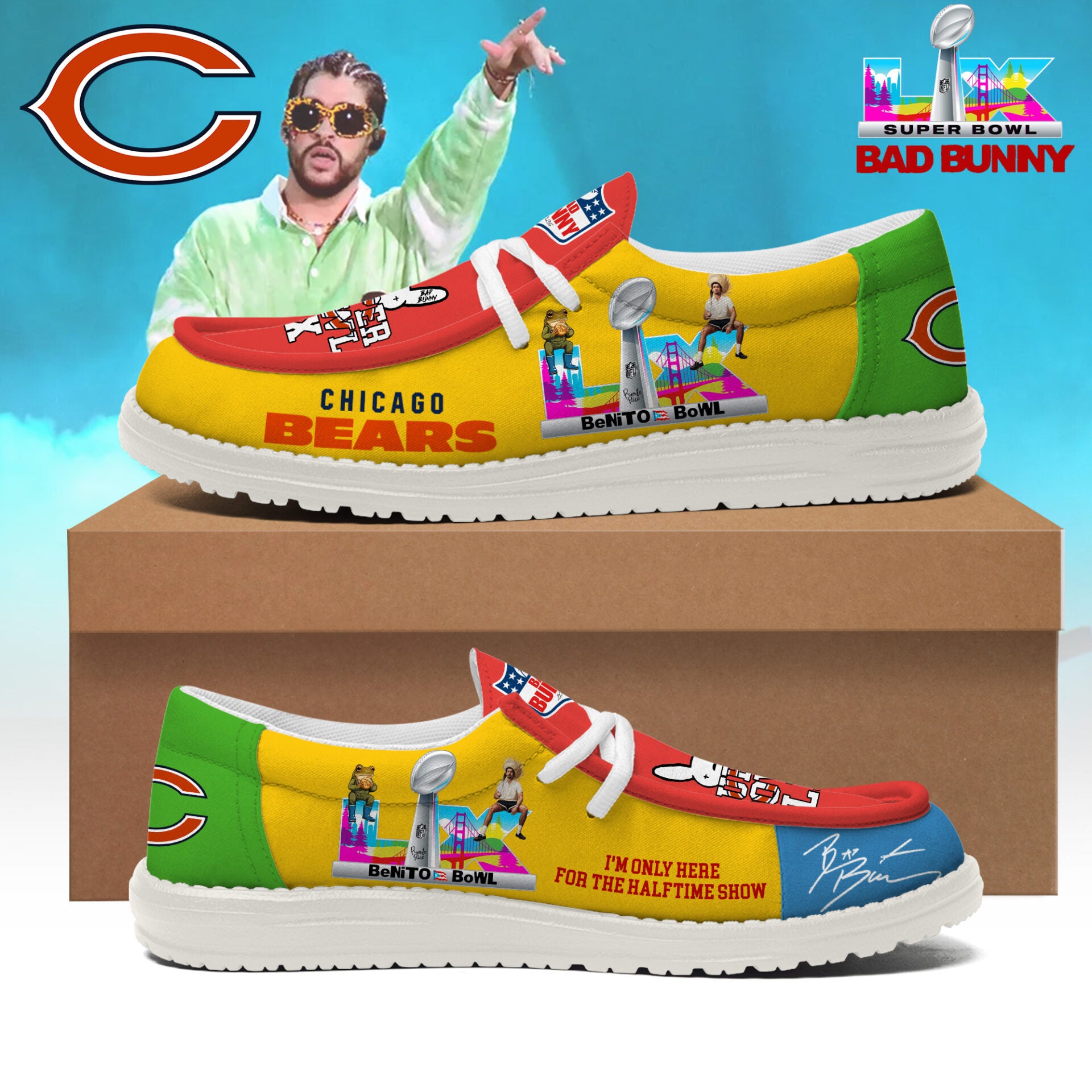 Chicago Bears Lace Up Loafers 2026