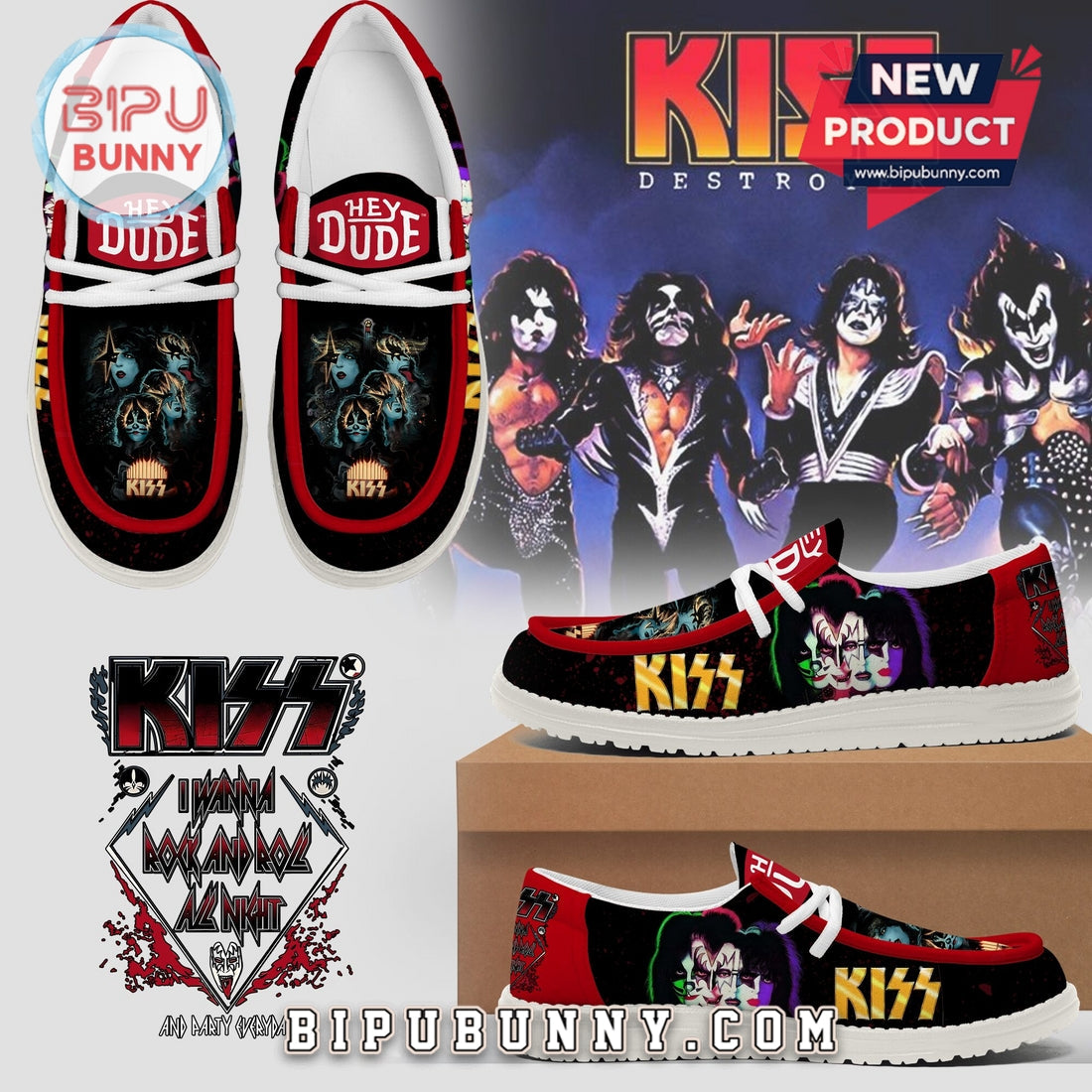 Kiss Band Lace Up Loafers 2026