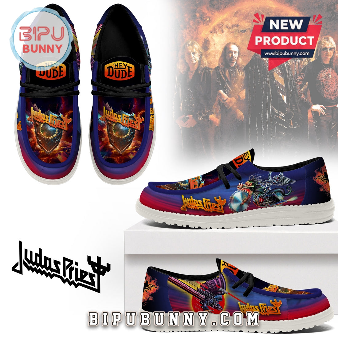 Judas Priest Band Lace Up Loafers 2026