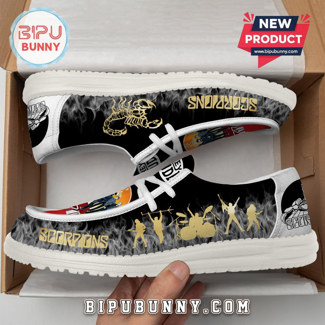 Scorpions Rock Band Lace Up Loafers 2026