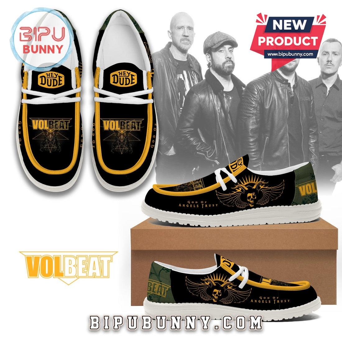 Volbeat Rock Band Lace Up Loafers 2026