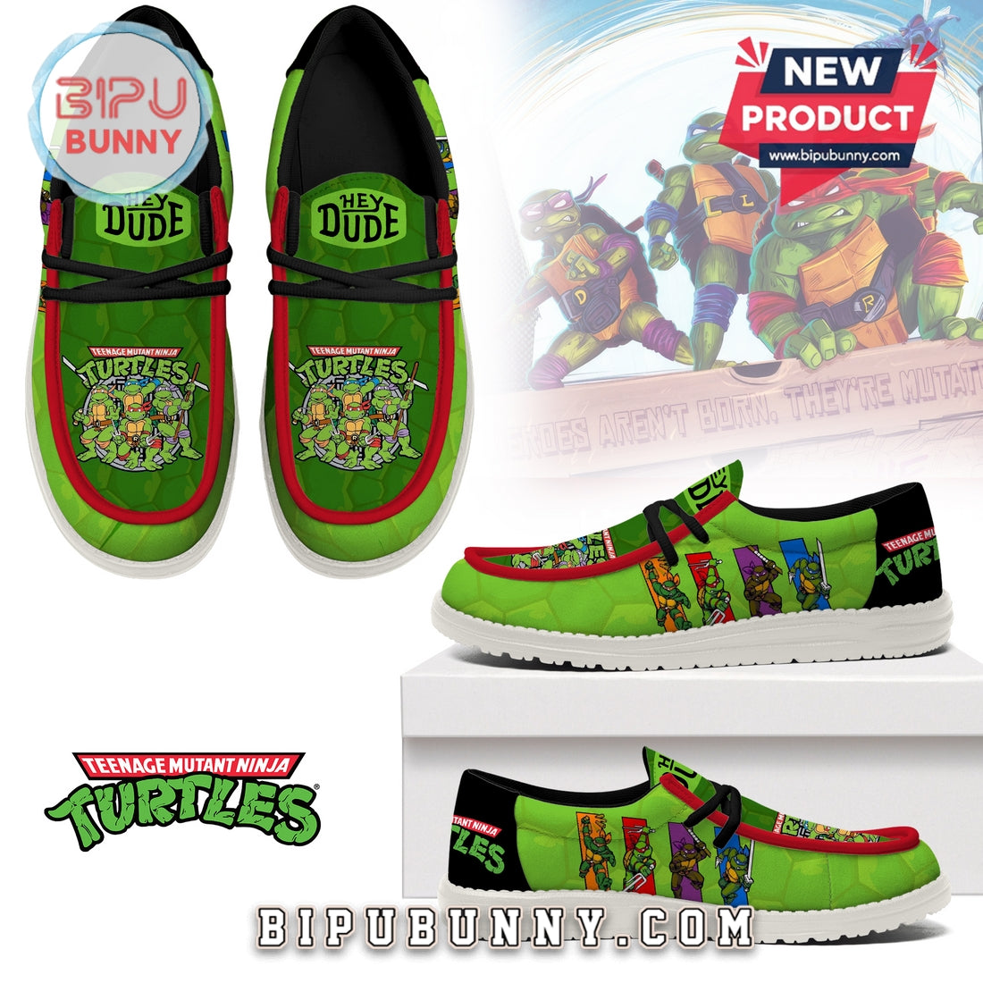 Teenage Mutant Ninja Turtles Lace Up Loafers 2026