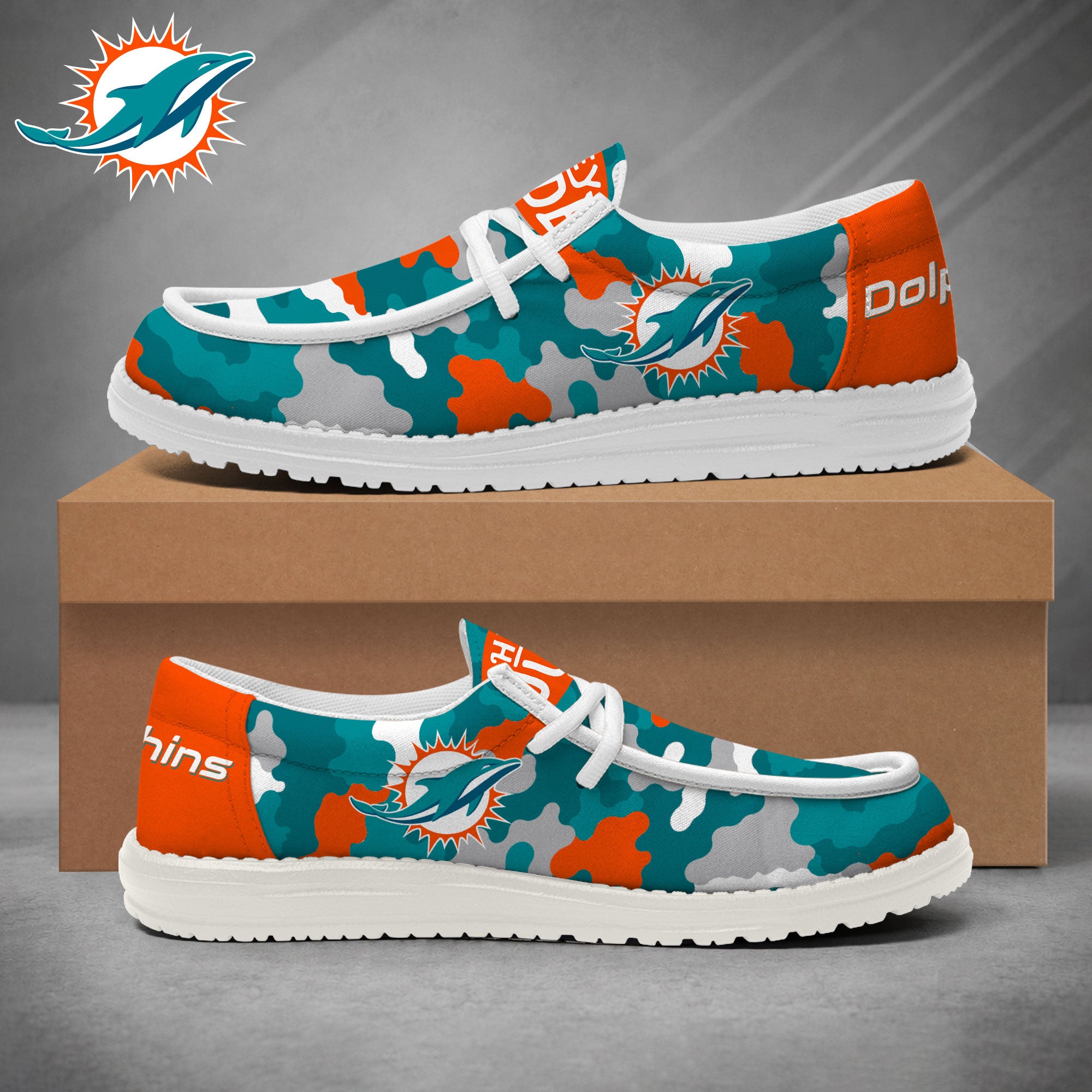Miami Dolphins Lace Up Loafers 2026