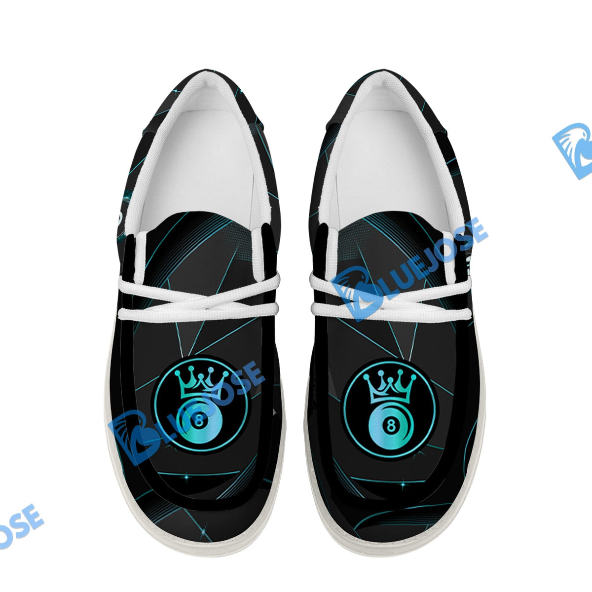 Billiards 8 Ball Flame Luxury Lace Up Loafers 2026