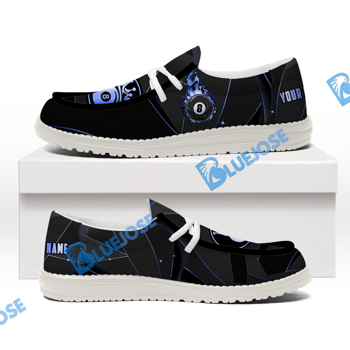 Billiards 8 Ball Flame Luxury Lace Up Loafers 2026