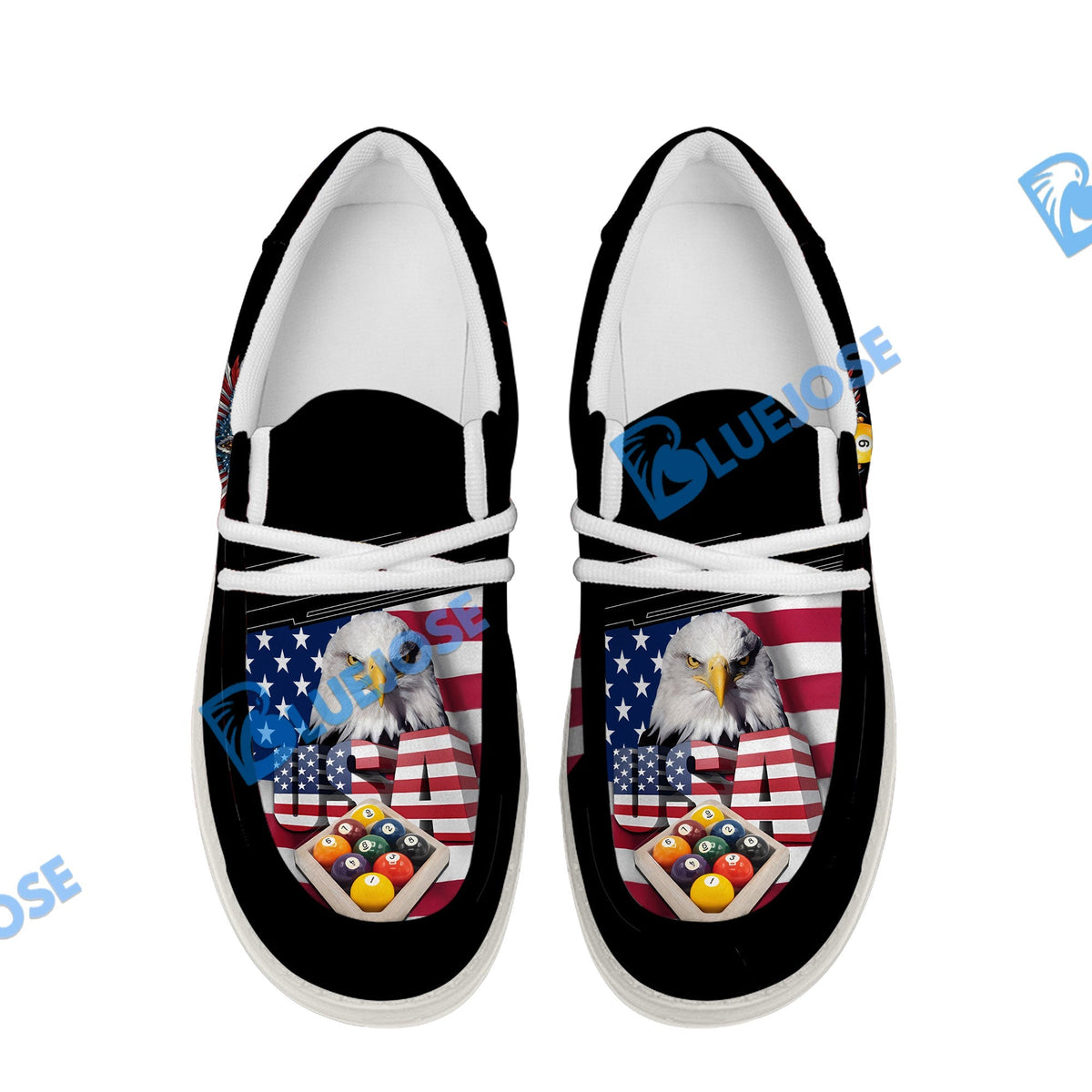Billiards 9 Ball Rack USA Eagle Lace Up Loafers 2026