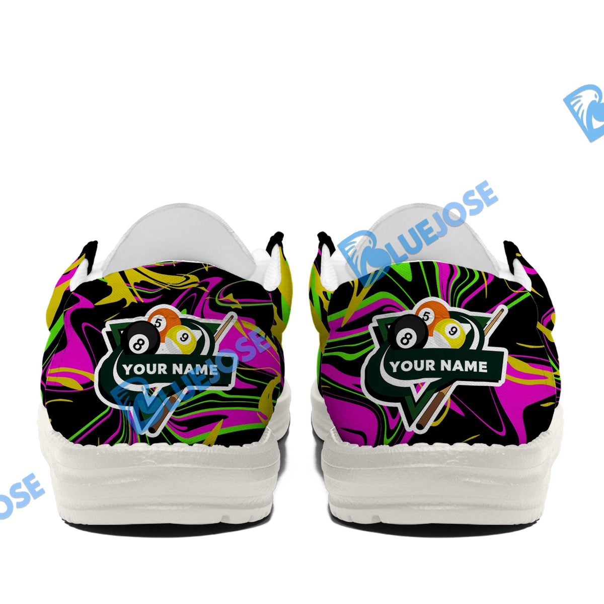 Billiards 8 Ball Graffiti Paint Splash Lace Up Loafers 2026