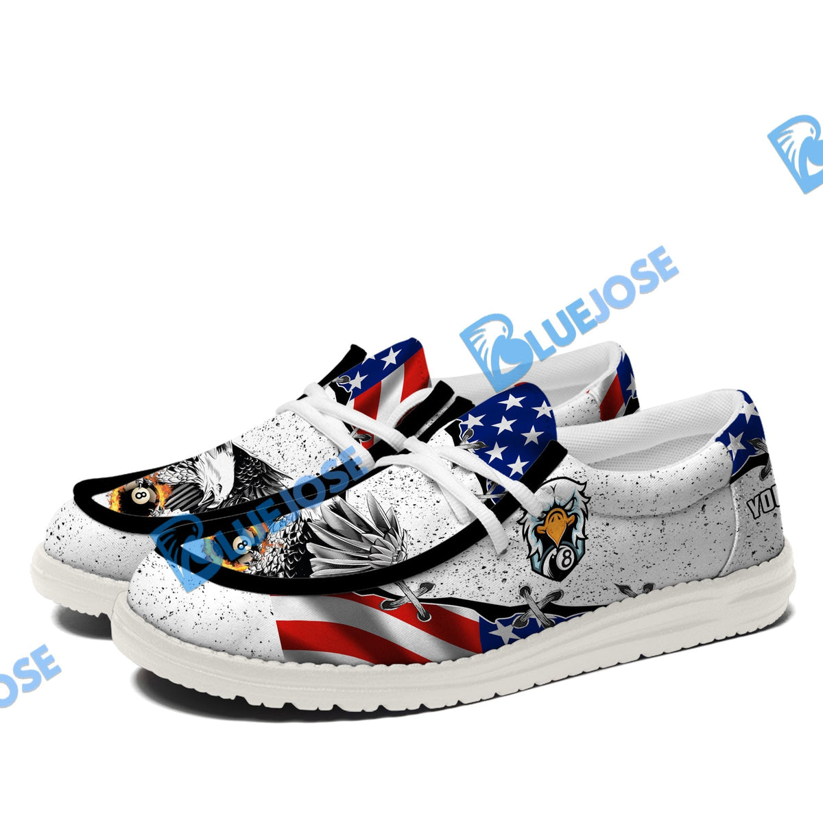 Billiards Ball 8 Flame Eagle Lace Up Loafers 2026
