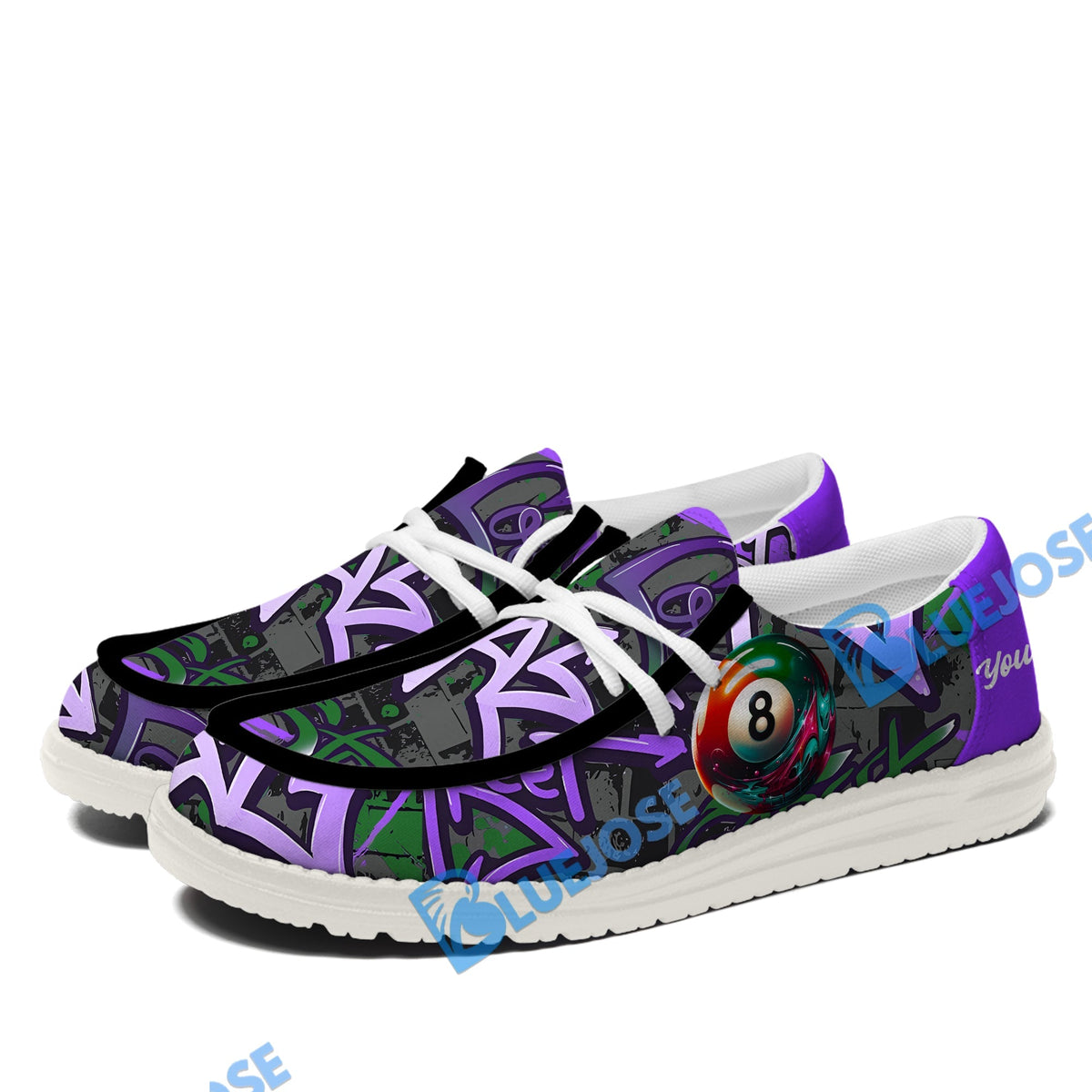 Billiards Ball 8 Graffiti Street Lace Up Loafers 2026