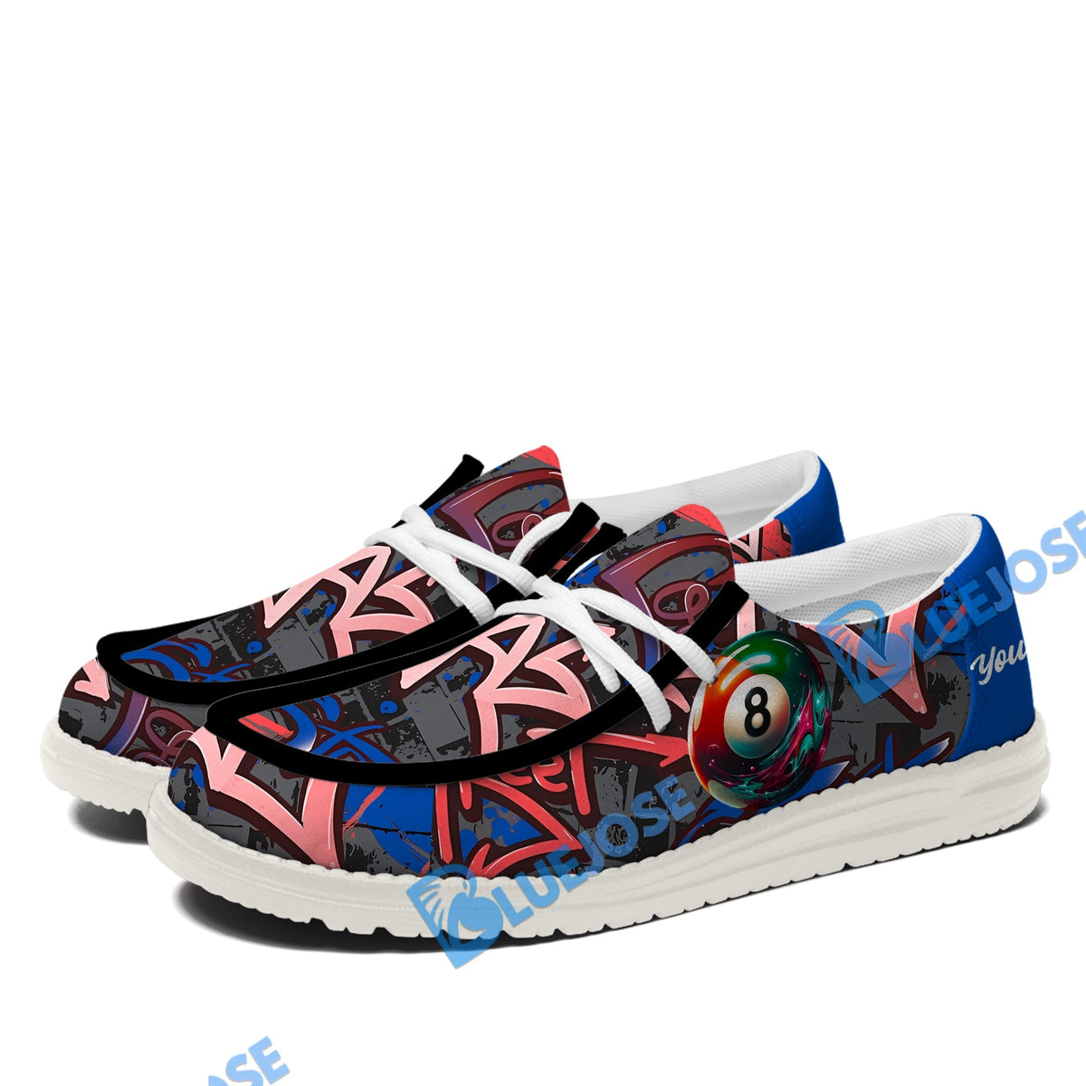 Billiards Ball 8 Graffiti Street Lace Up Loafers 2026