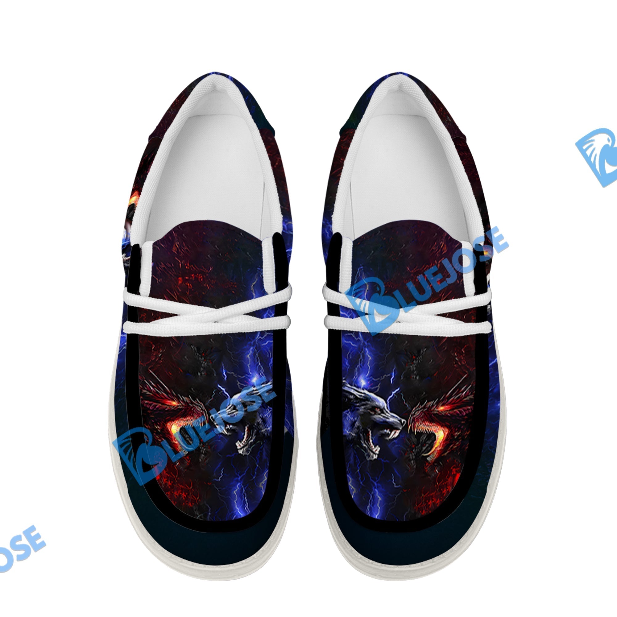 Billiard Ball 8 Dragon And Wolf Lace Up Loafers 2026