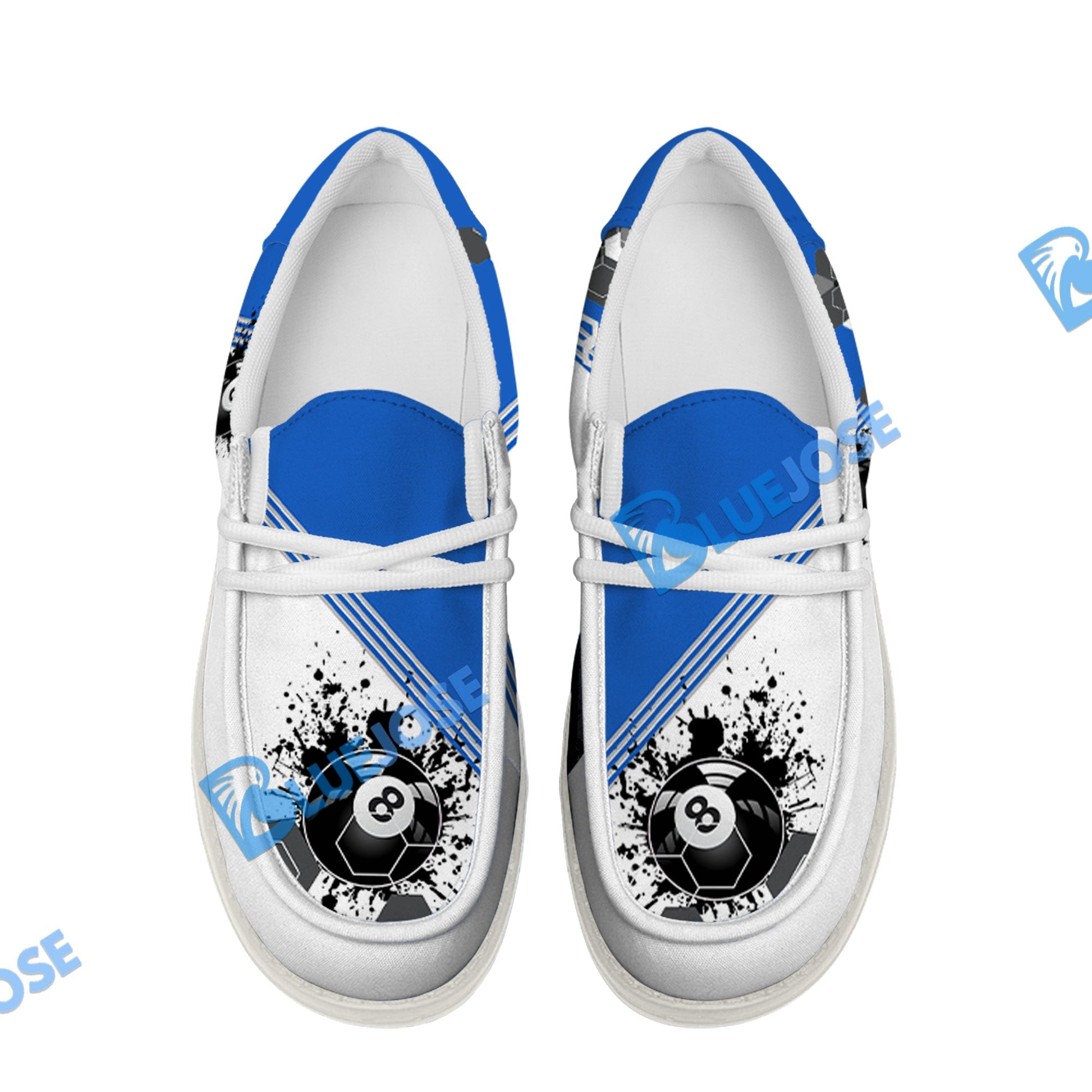 Billiards Ball 8 Black Stains Lace Up Loafers 2026