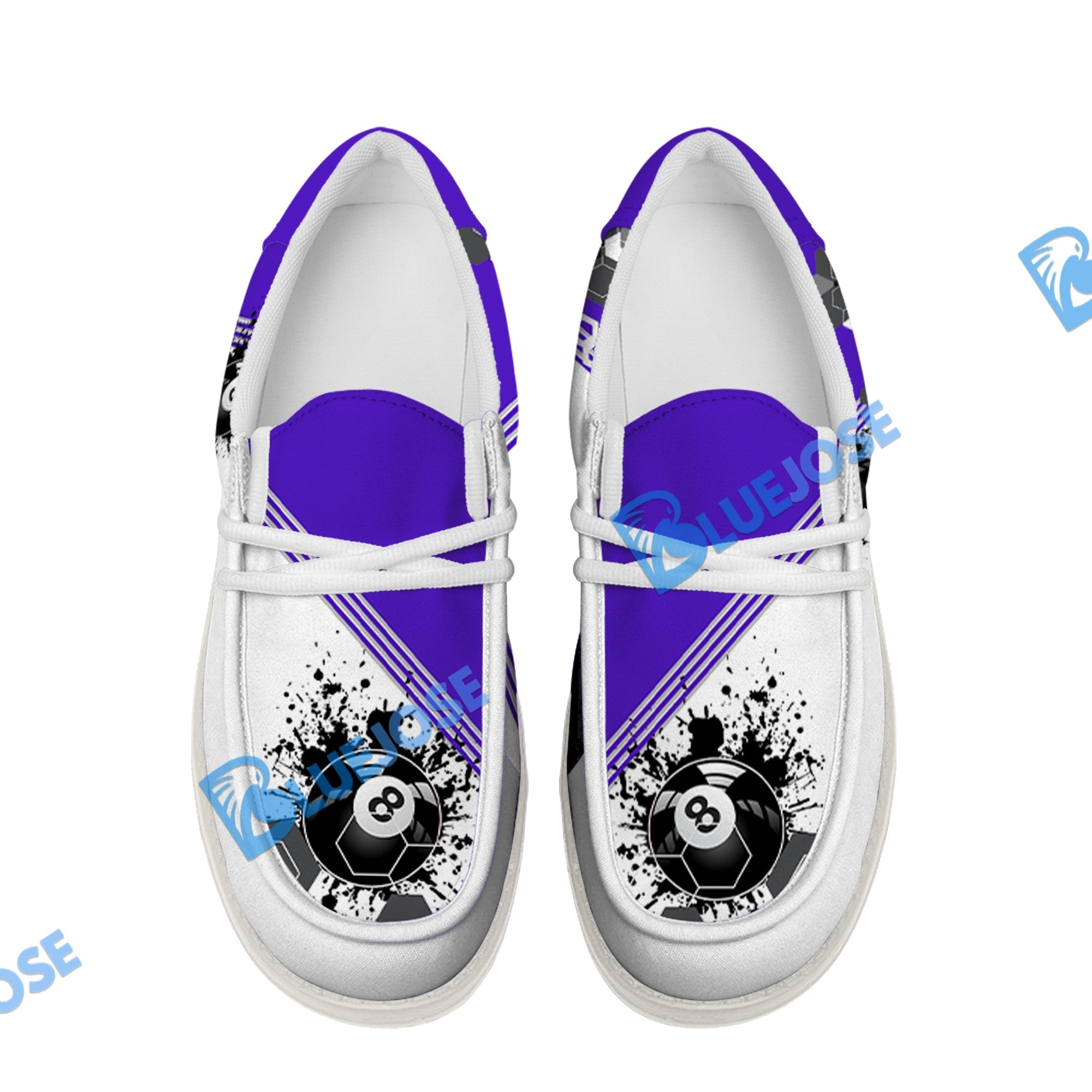 Billiards Ball 8 Black Stains Lace Up Loafers 2026