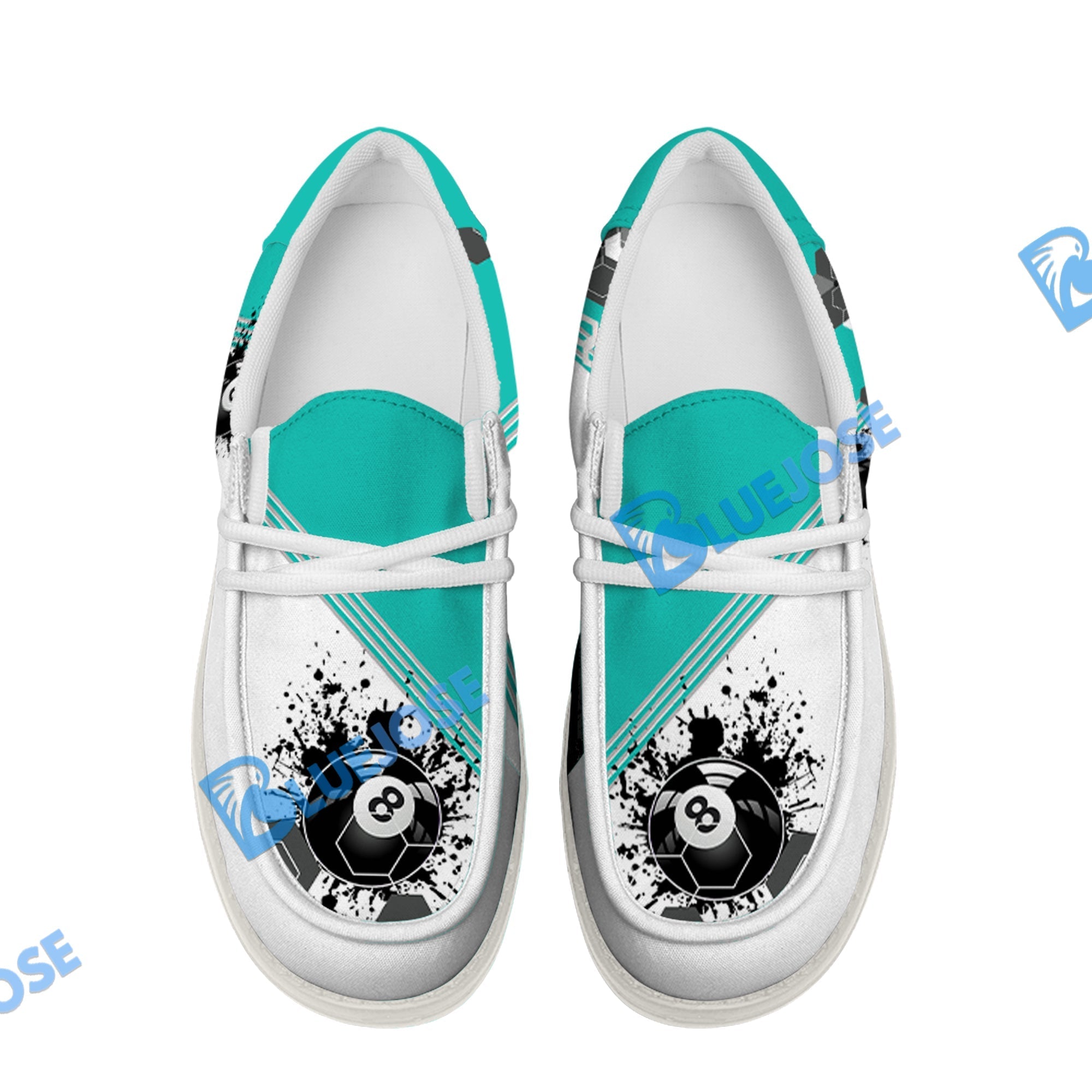 Billiards Ball 8 Black Stains Lace Up Loafers 2026