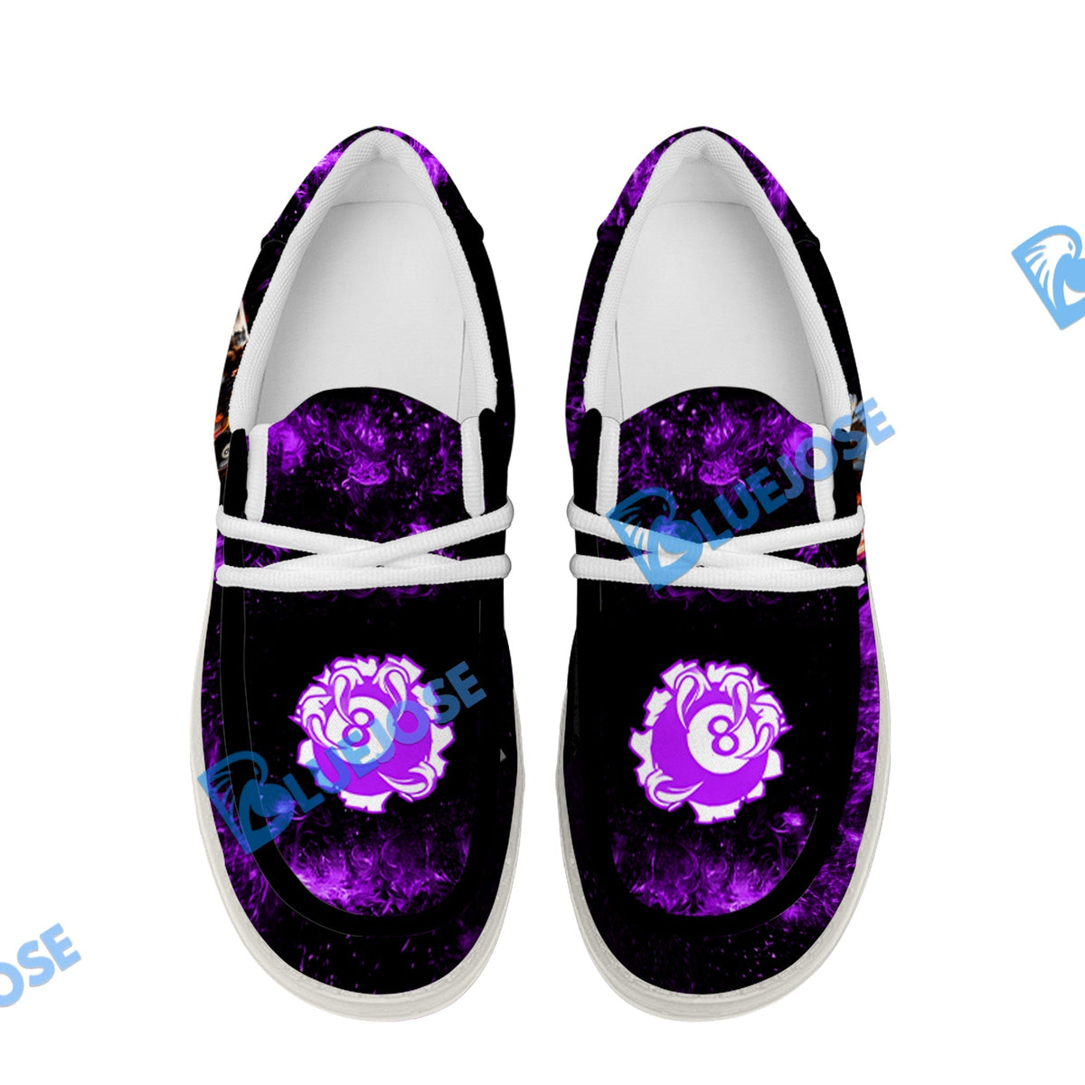 Billiard 8 Ball Eagle Fire Flame Lace Up Loafers 2026